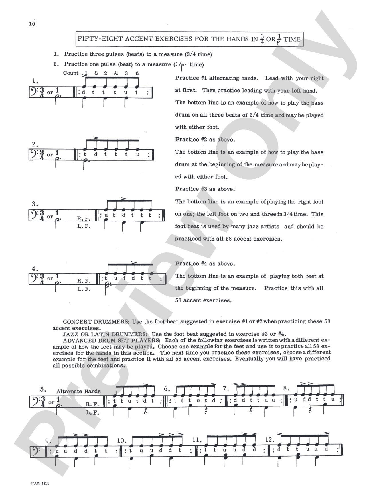 Accent on Accents, Book 1: Modern Snare Drum Studies Written with Contemporary Notations Conceived for the Concert and Jazz Drummer