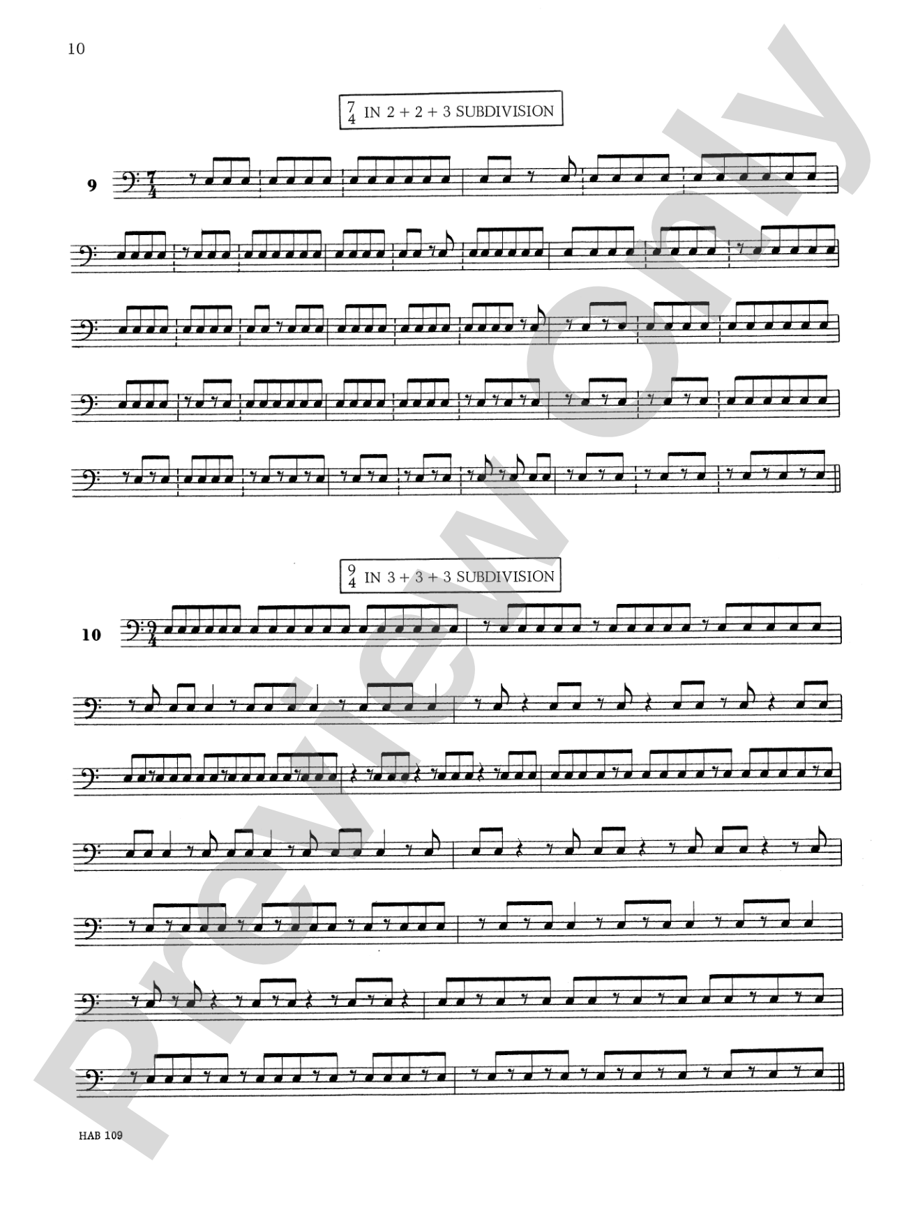 Odd Time Reading Text: For All Instruments