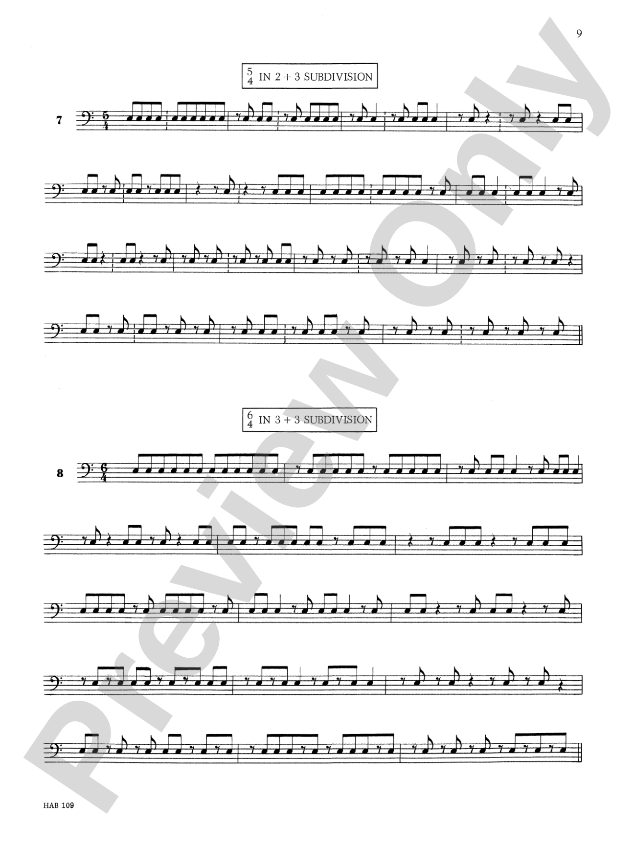 Odd Time Reading Text: For All Instruments