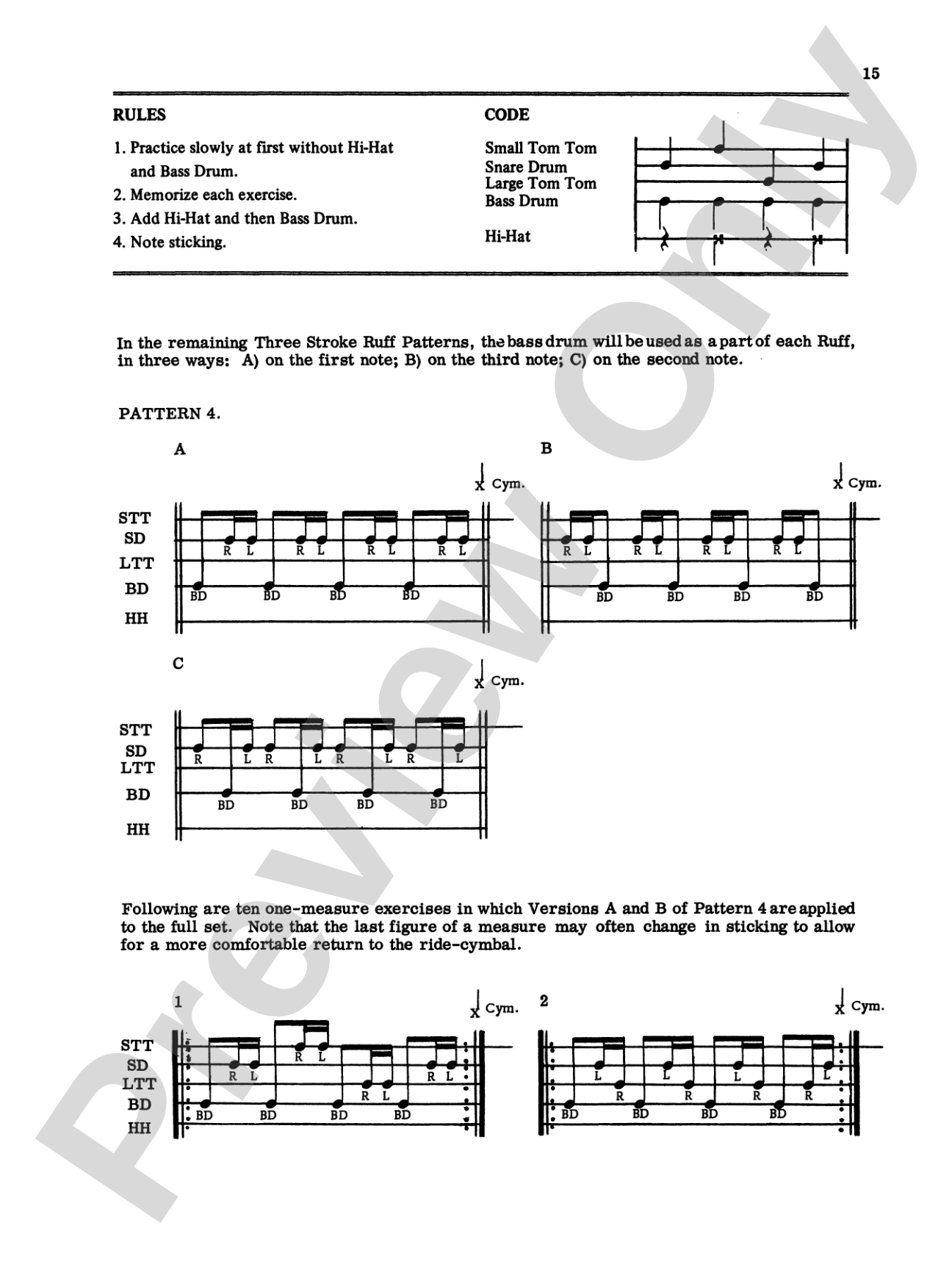 Rudimental Patterns: Full Drum Set Studies for the Modern Drummer