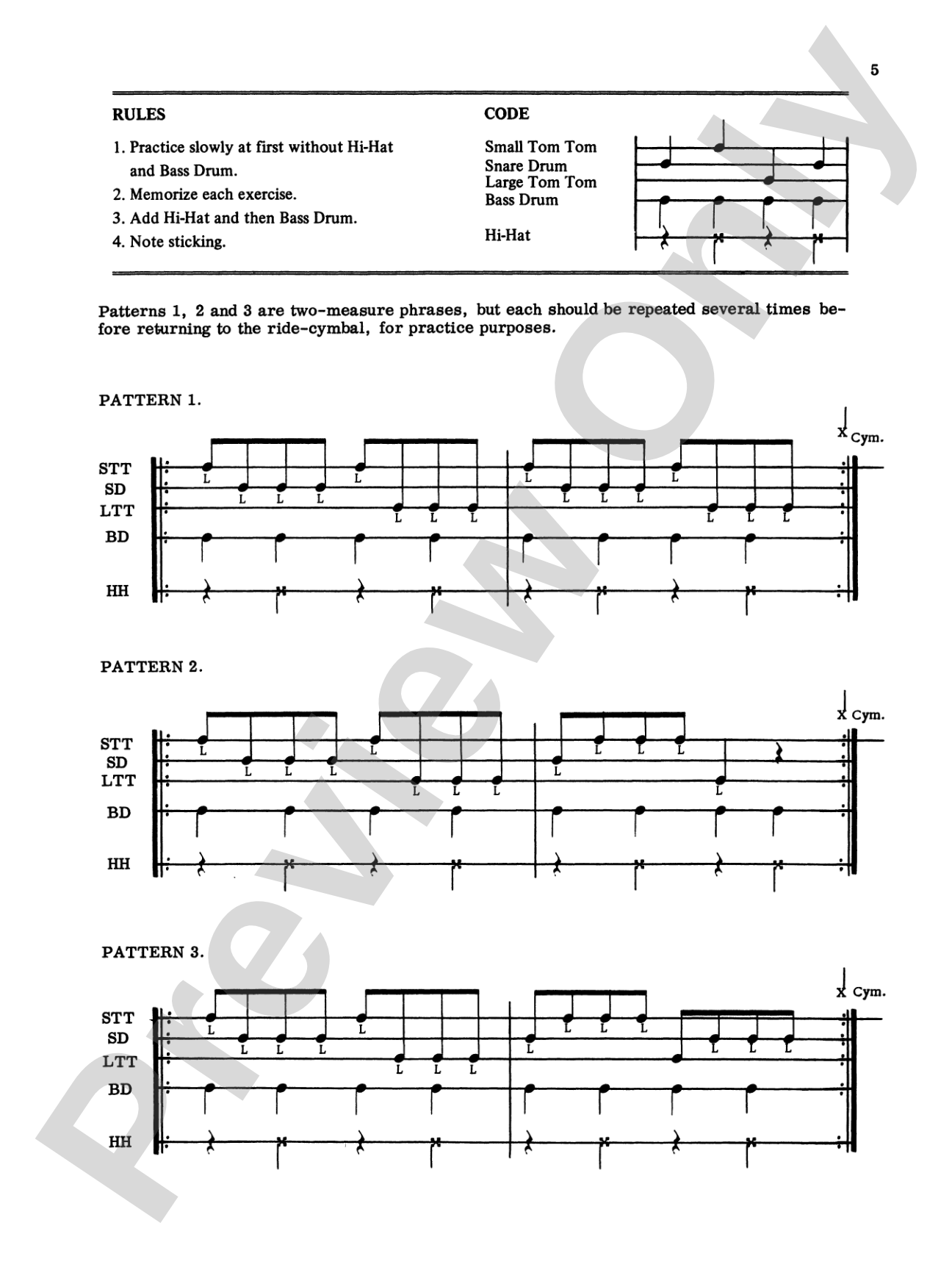 Rudimental Patterns: Full Drum Set Studies for the Modern Drummer