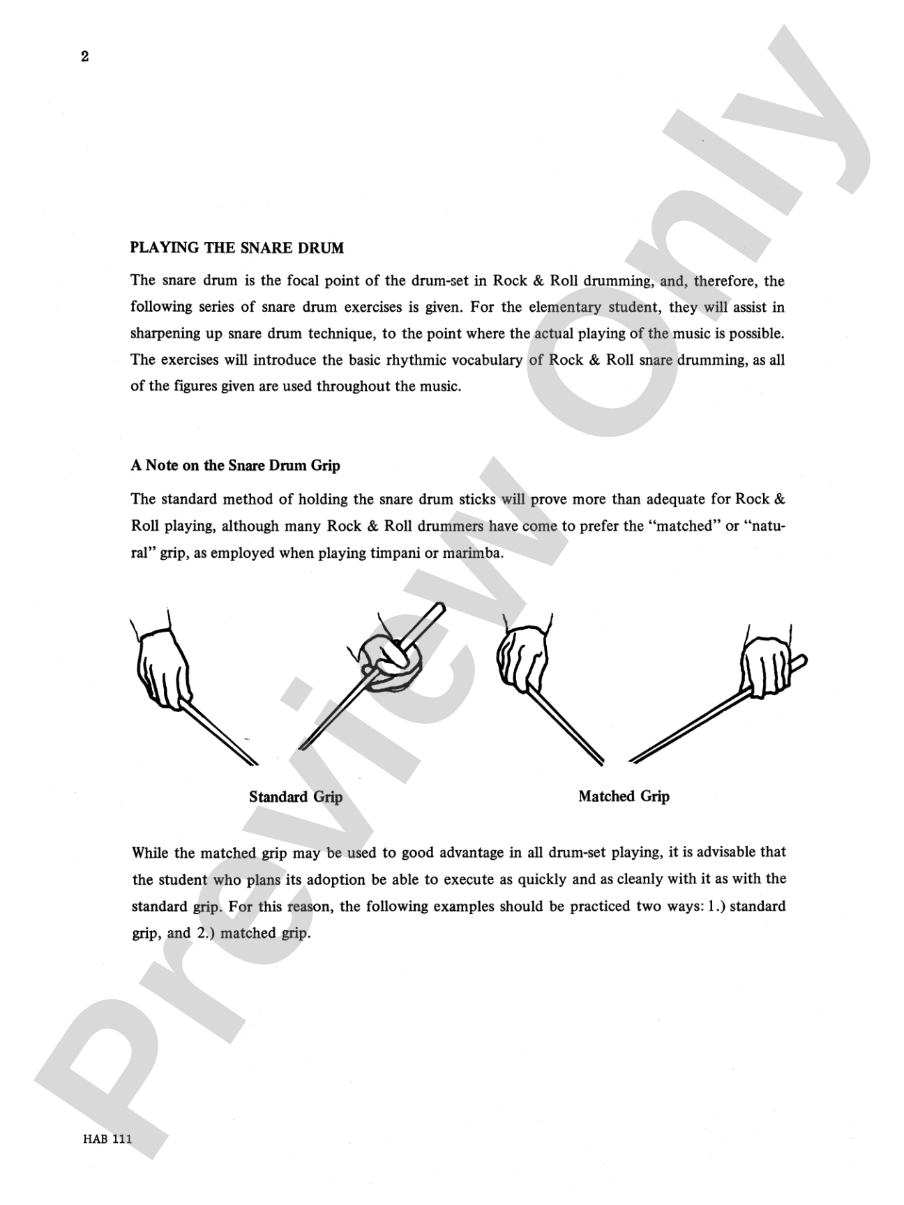 Elementary Rock and Roll Drumming: A Basic Step-by-Step Method and Study for the Younger Player