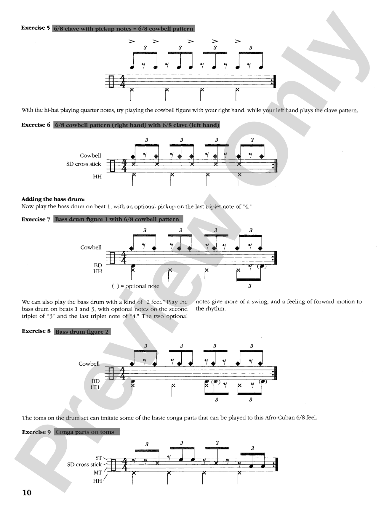 Afro-Cuban Rhythms for Drumset