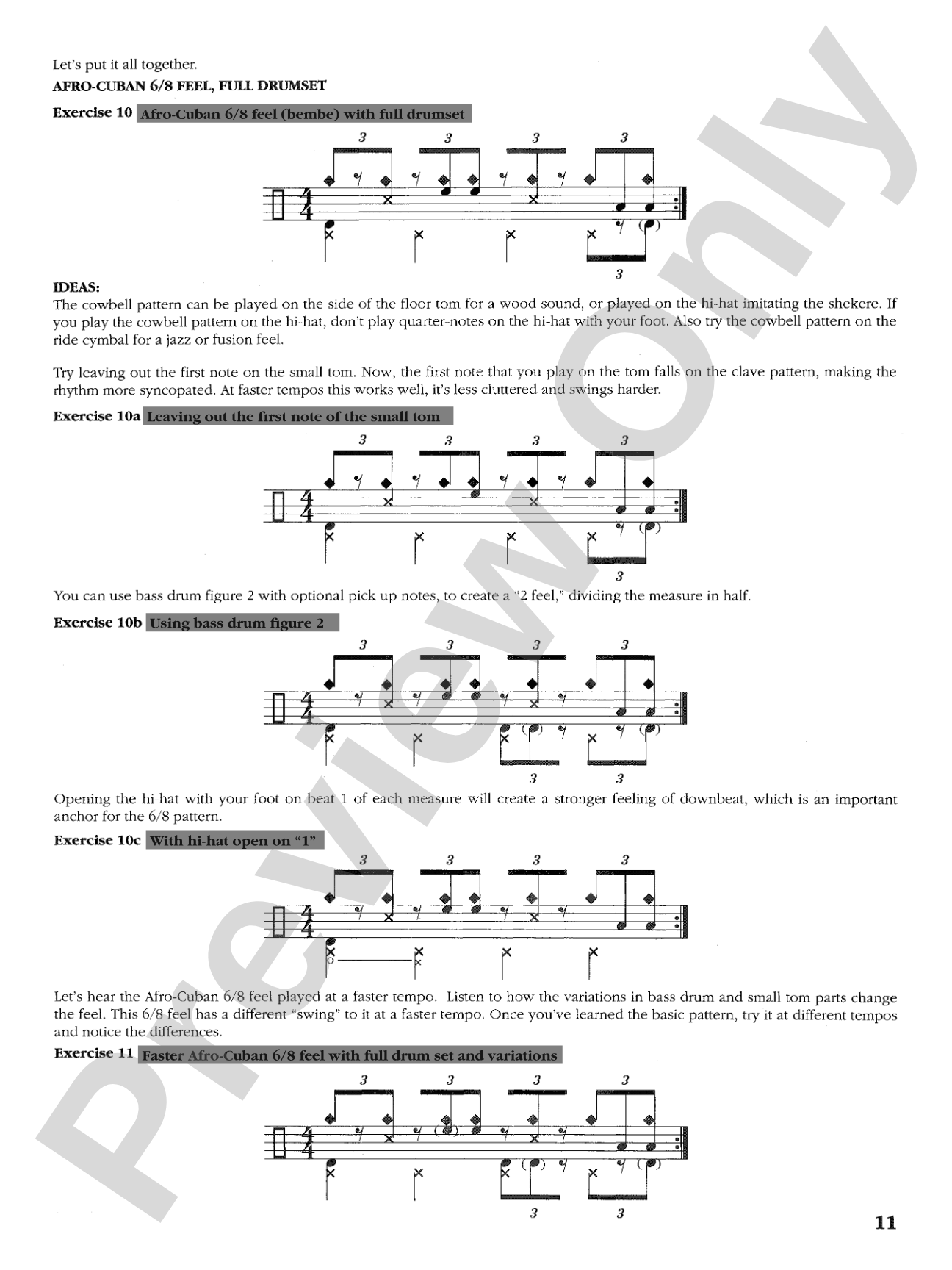 Afro-Cuban Rhythms for Drumset