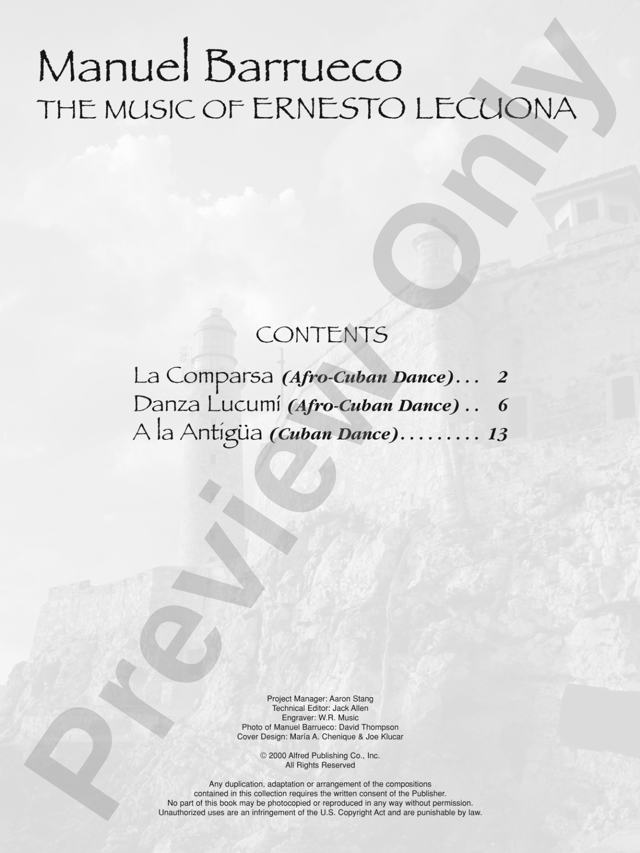 The Music of Ernesto Lecuona for Solo Guitar: Solo Guitar