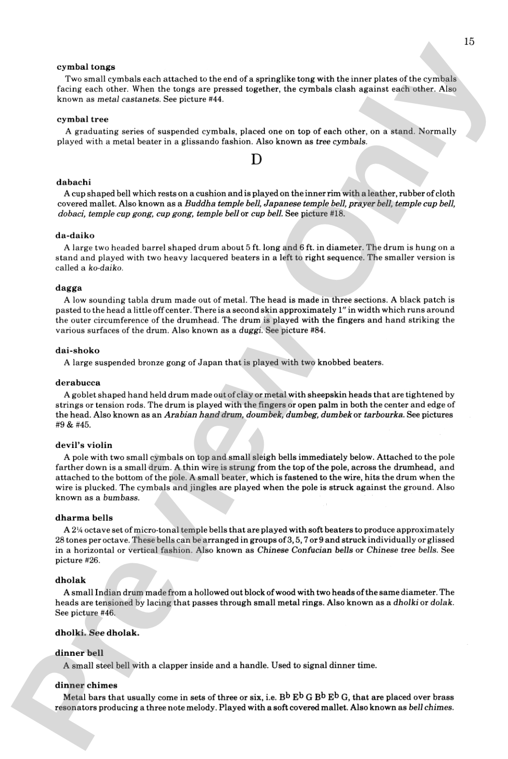 The Percussionist's Dictionary: Translations, Descriptions, and Photographs of Percussion Instruments from Around the World