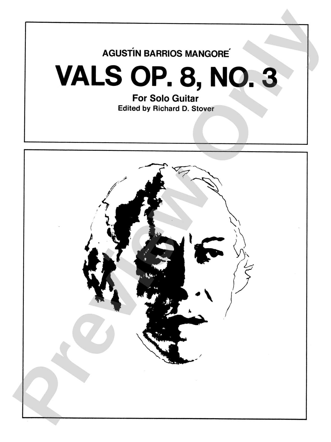 Vals, Opus 8, No. 3: Solo Guitar