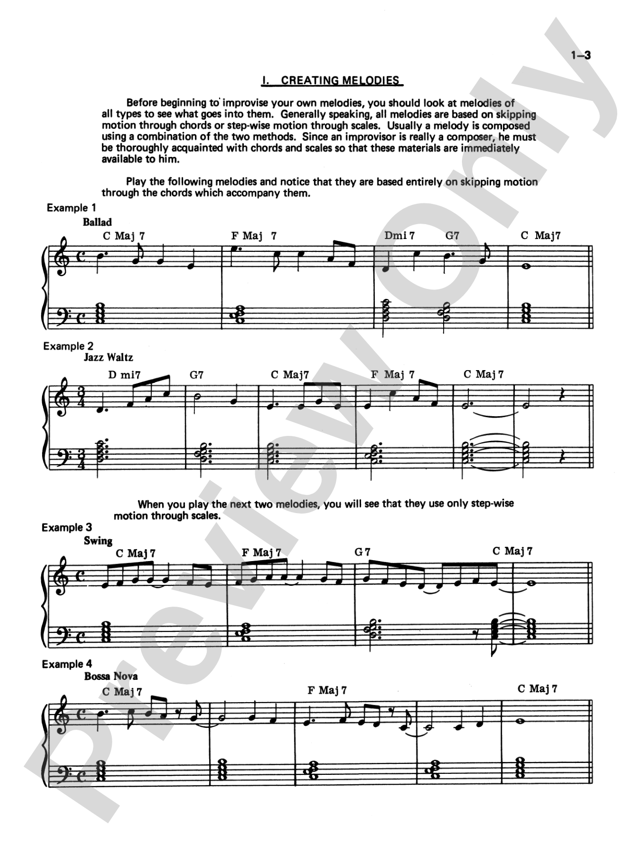 Jazz Improvisation for Keyboard Players, Book 1: Basic Concepts: Piano