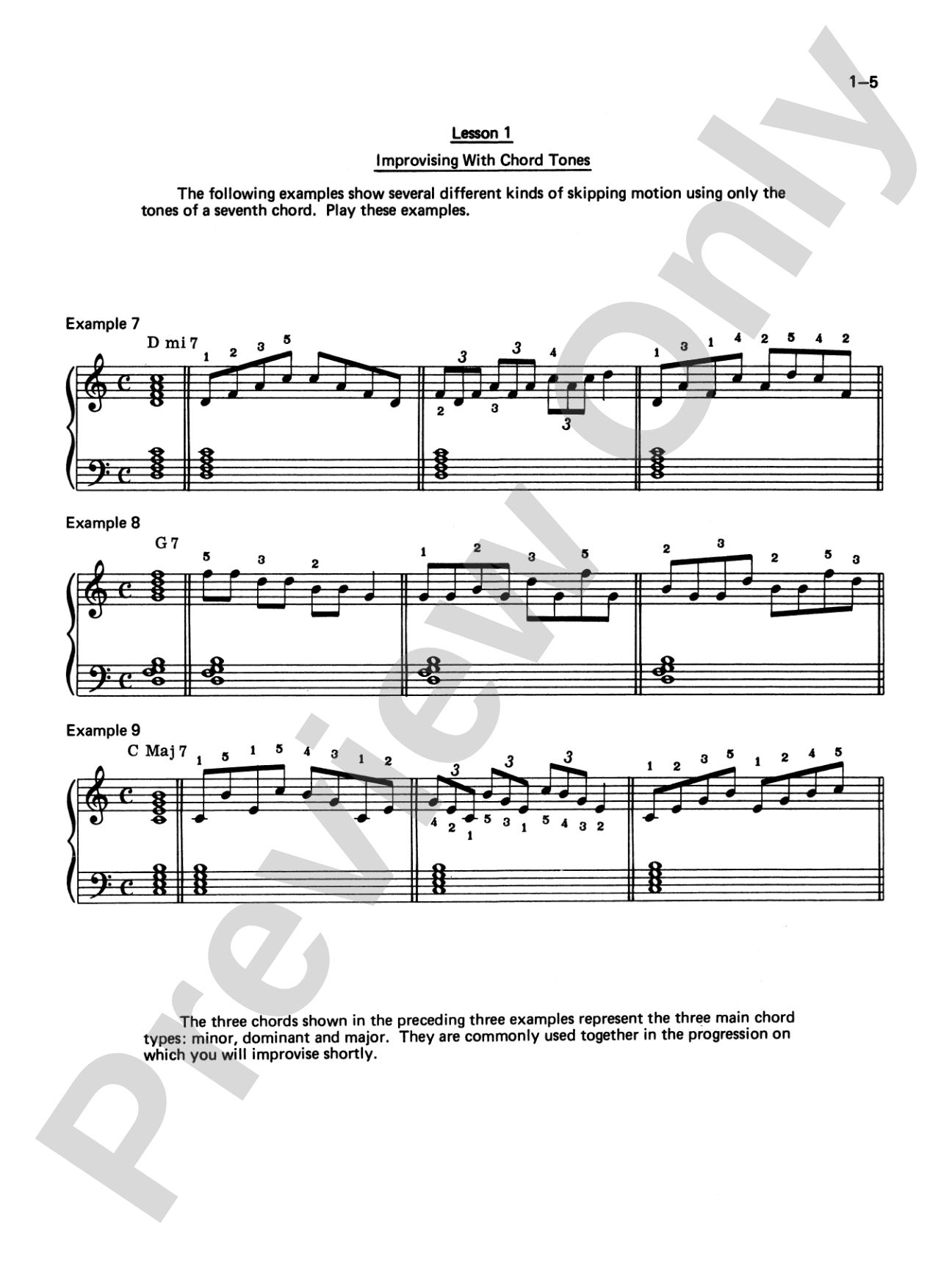 Jazz Improvisation for Keyboard Players, Book 1: Basic Concepts: Piano