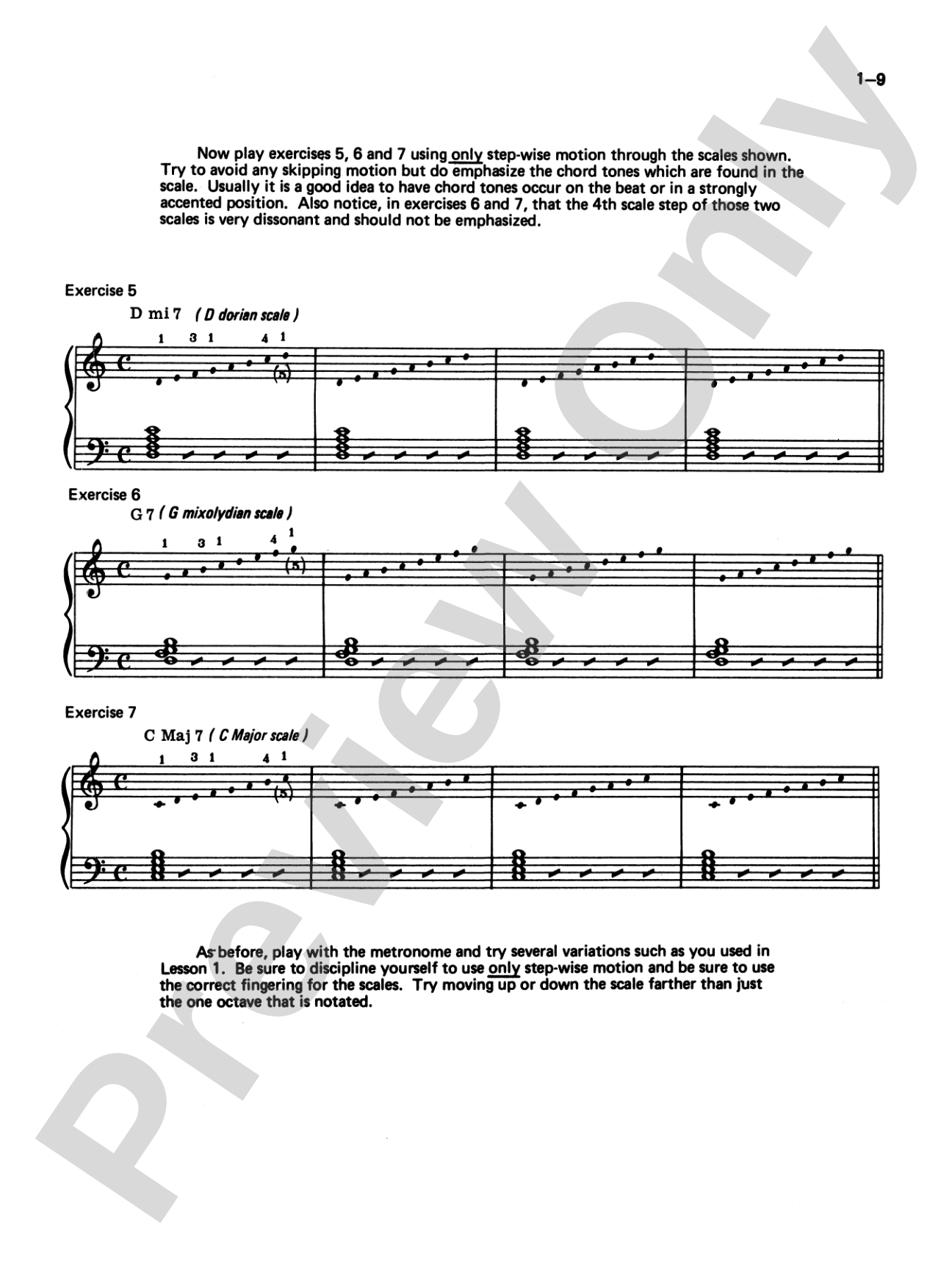 Jazz Improvisation for Keyboard Players, Book 1: Basic Concepts: Piano