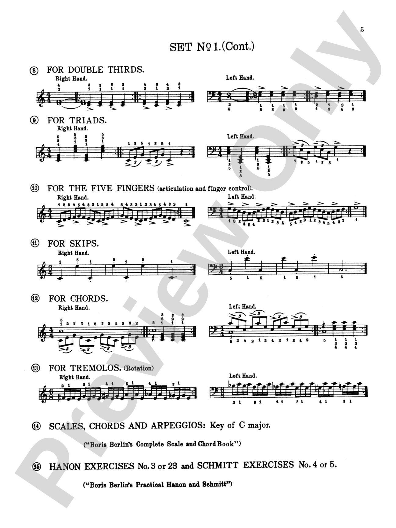 Essential Daily Exercises for Piano: Technical Assignments Arranged in Sets for Daily Practice: Piano