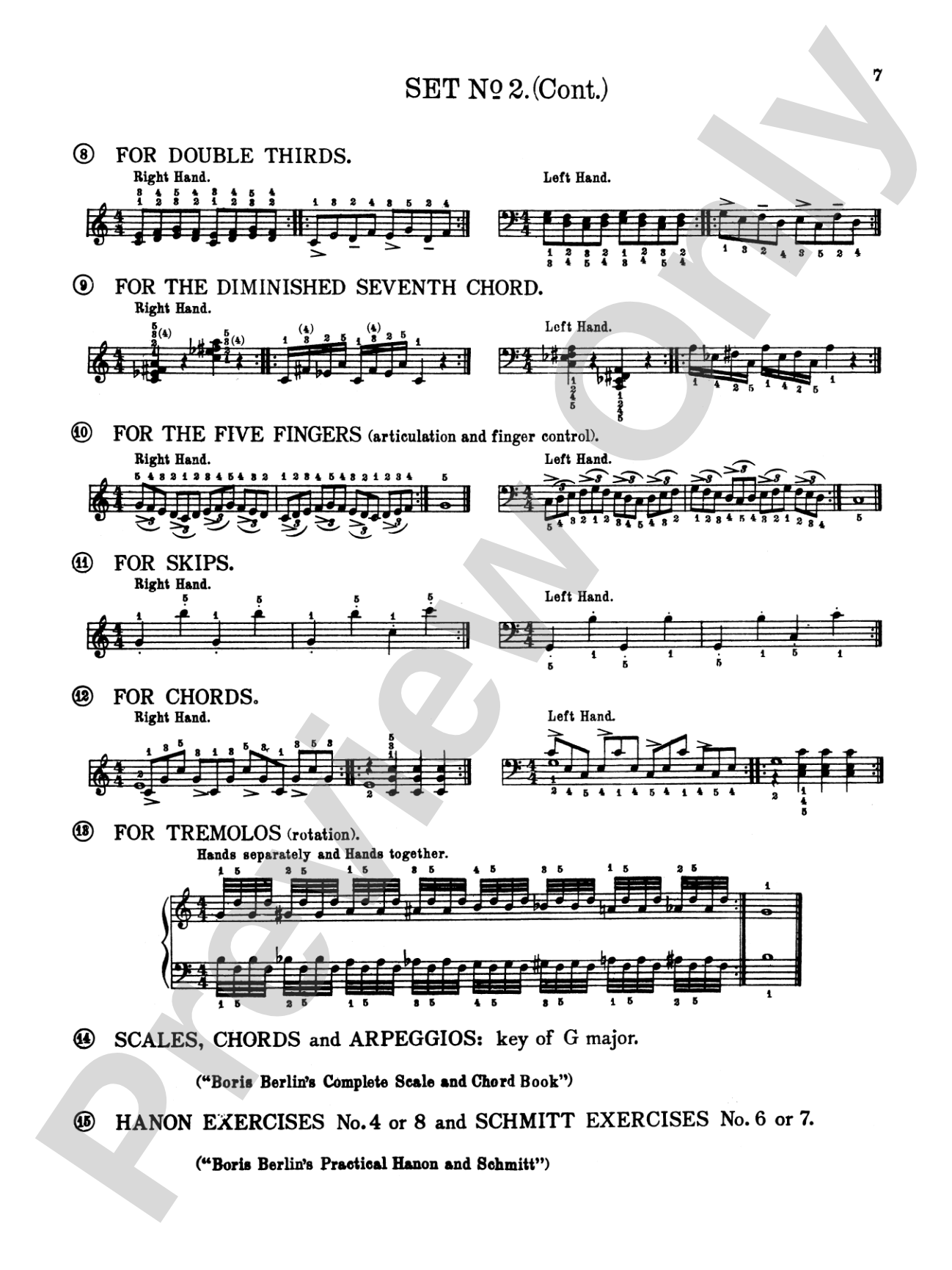 Essential Daily Exercises for Piano: Technical Assignments Arranged in Sets for Daily Practice: Piano