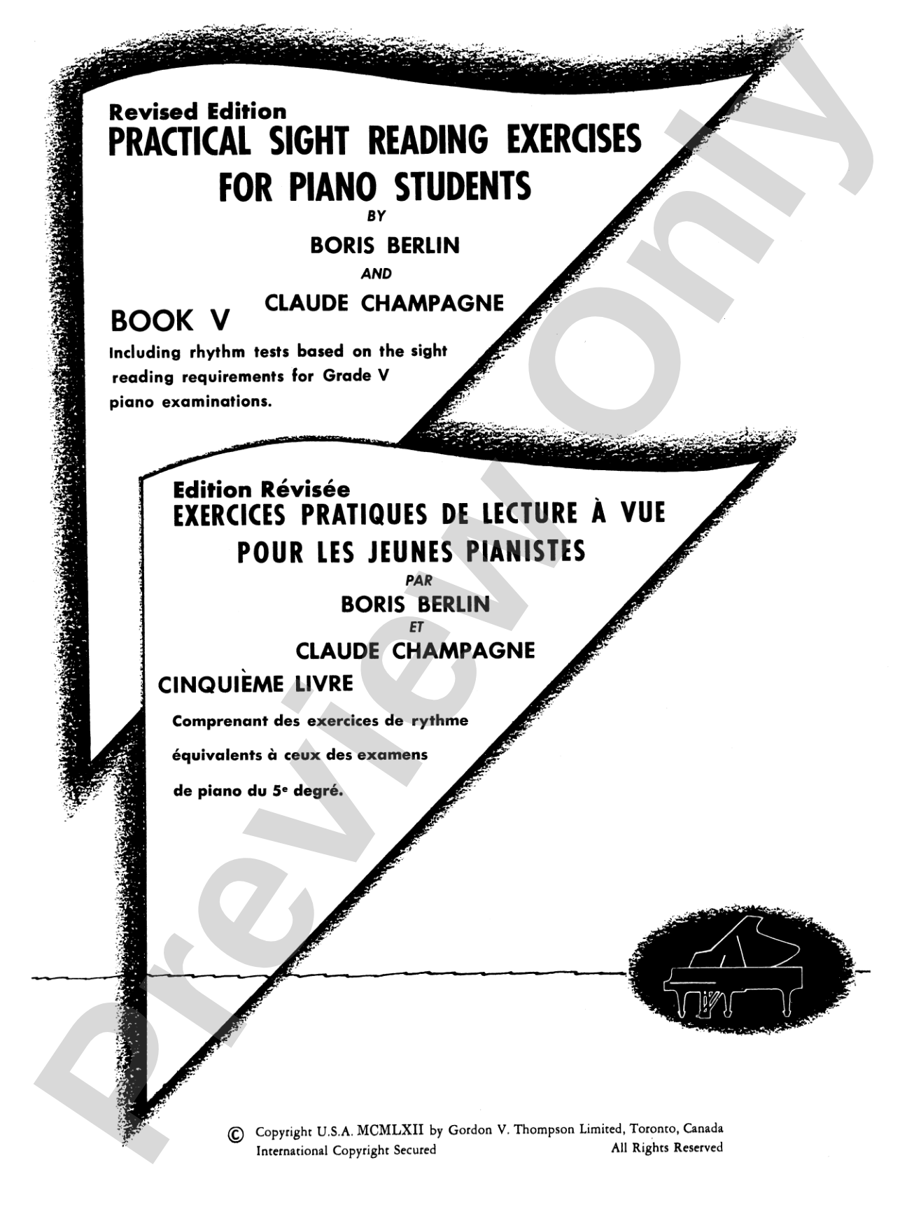 Practical Sight Reading Exercises for Piano Students, Book 5: Piano