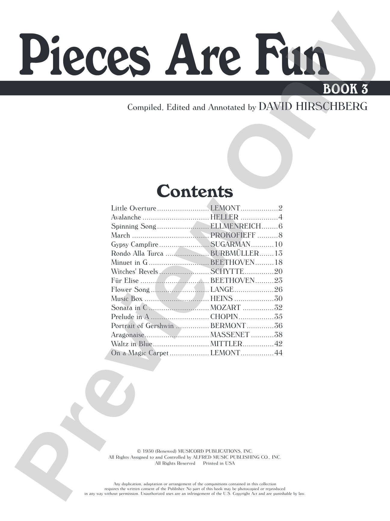 Pieces Are Fun, Book 3: Piano