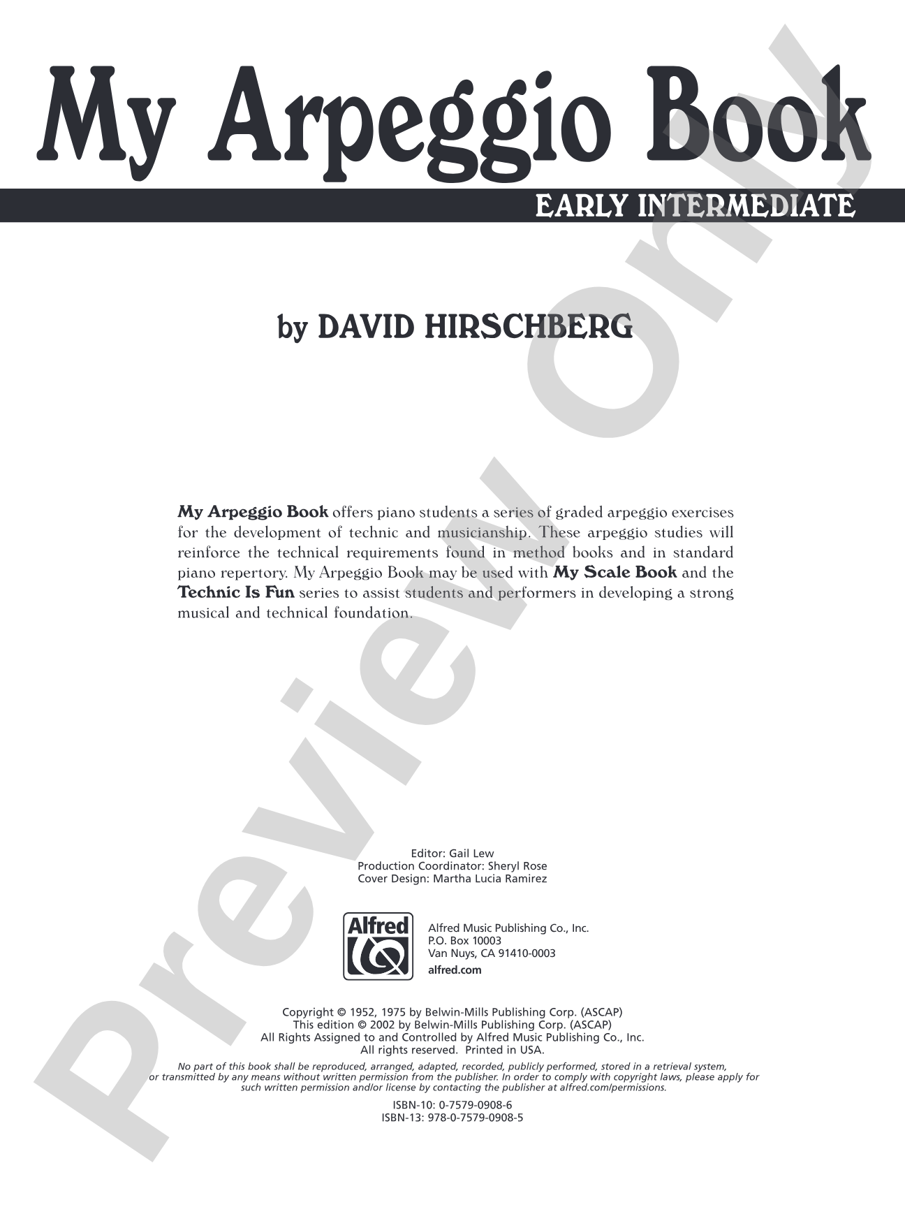 My Arpeggio Book: Piano