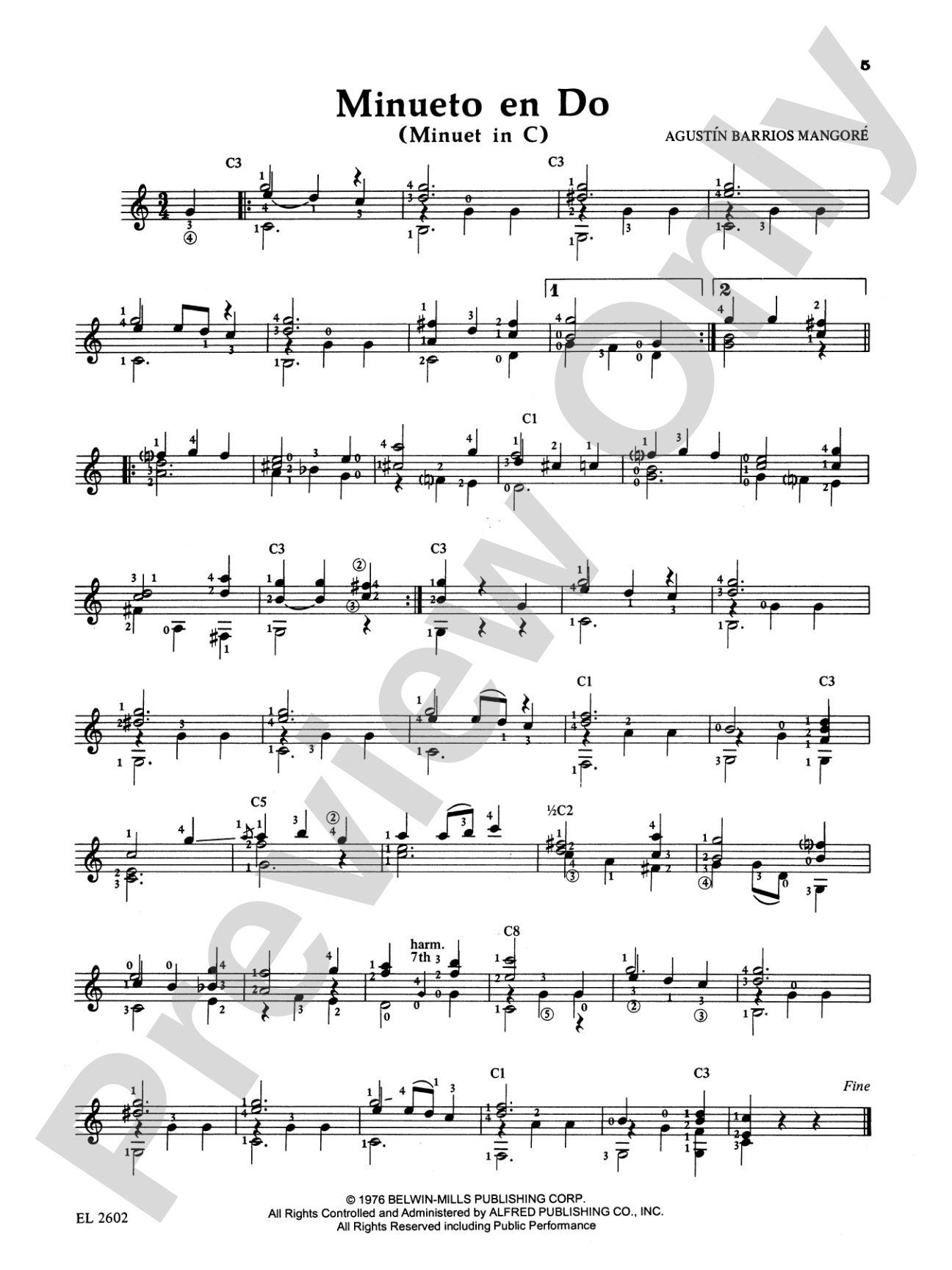 Guitar Works of Agustín Barrios Mangoré, Vol. I: Solo Guitar