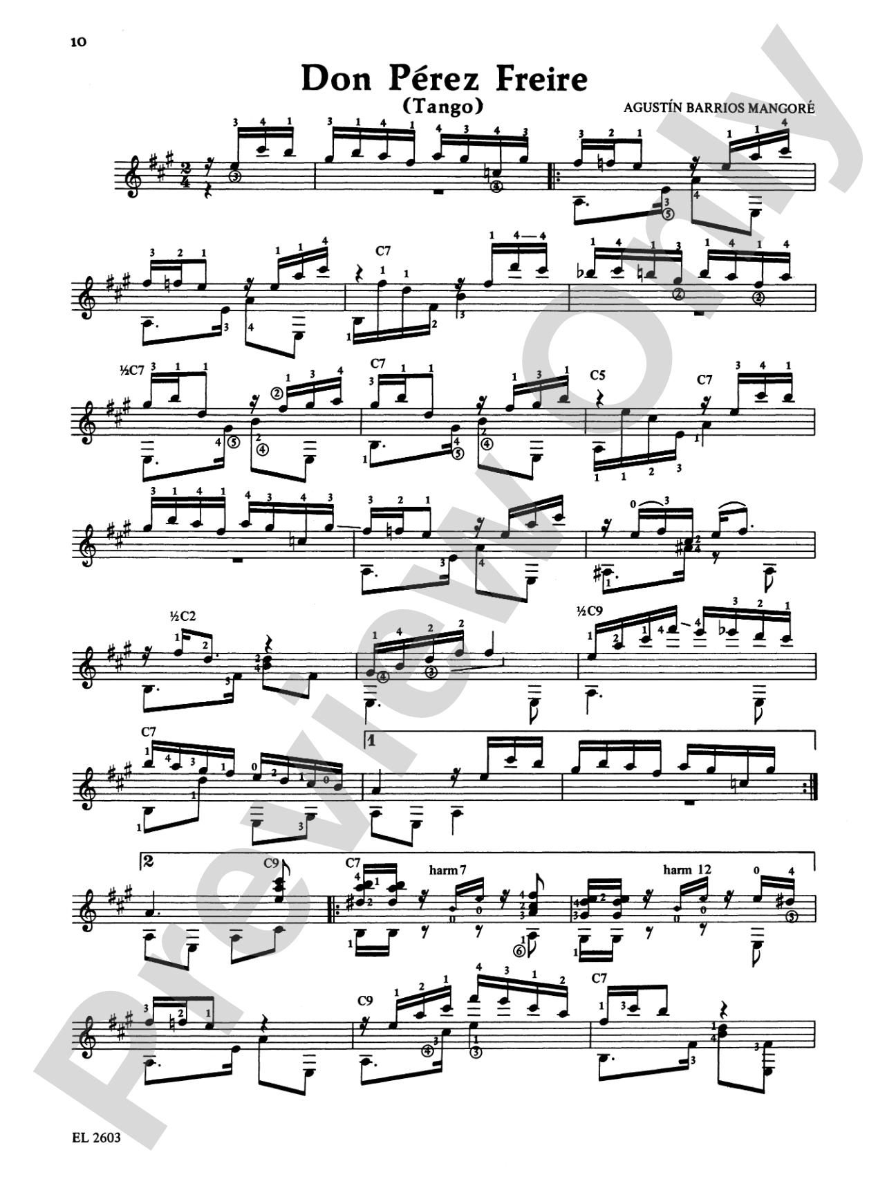 Guitar Works of Agustín Barrios Mangoré, Vol. II: Solo Guitar
