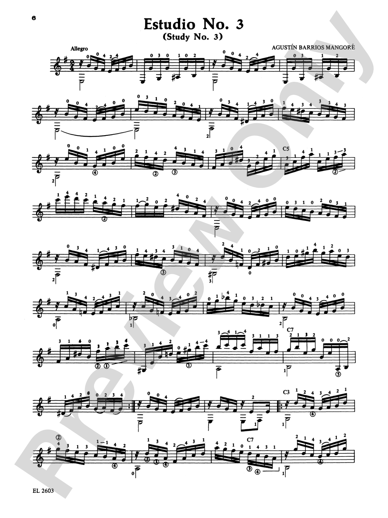 Guitar Works of Agustín Barrios Mangoré, Vol. II: Solo Guitar
