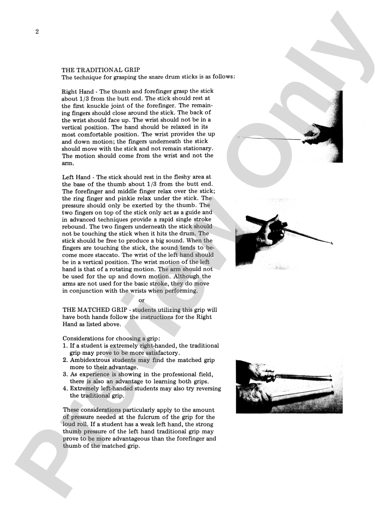 The Orchestral Snare Drummer: A Non-Rudimental Approach to the Teaching of Snare Drum