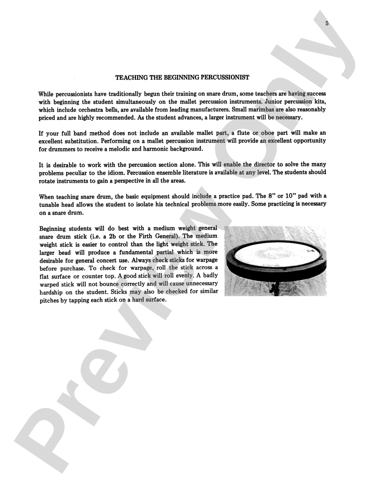 Percussion for Musicians: A Complete, Fundamental Literature and Technique Method for Percussion