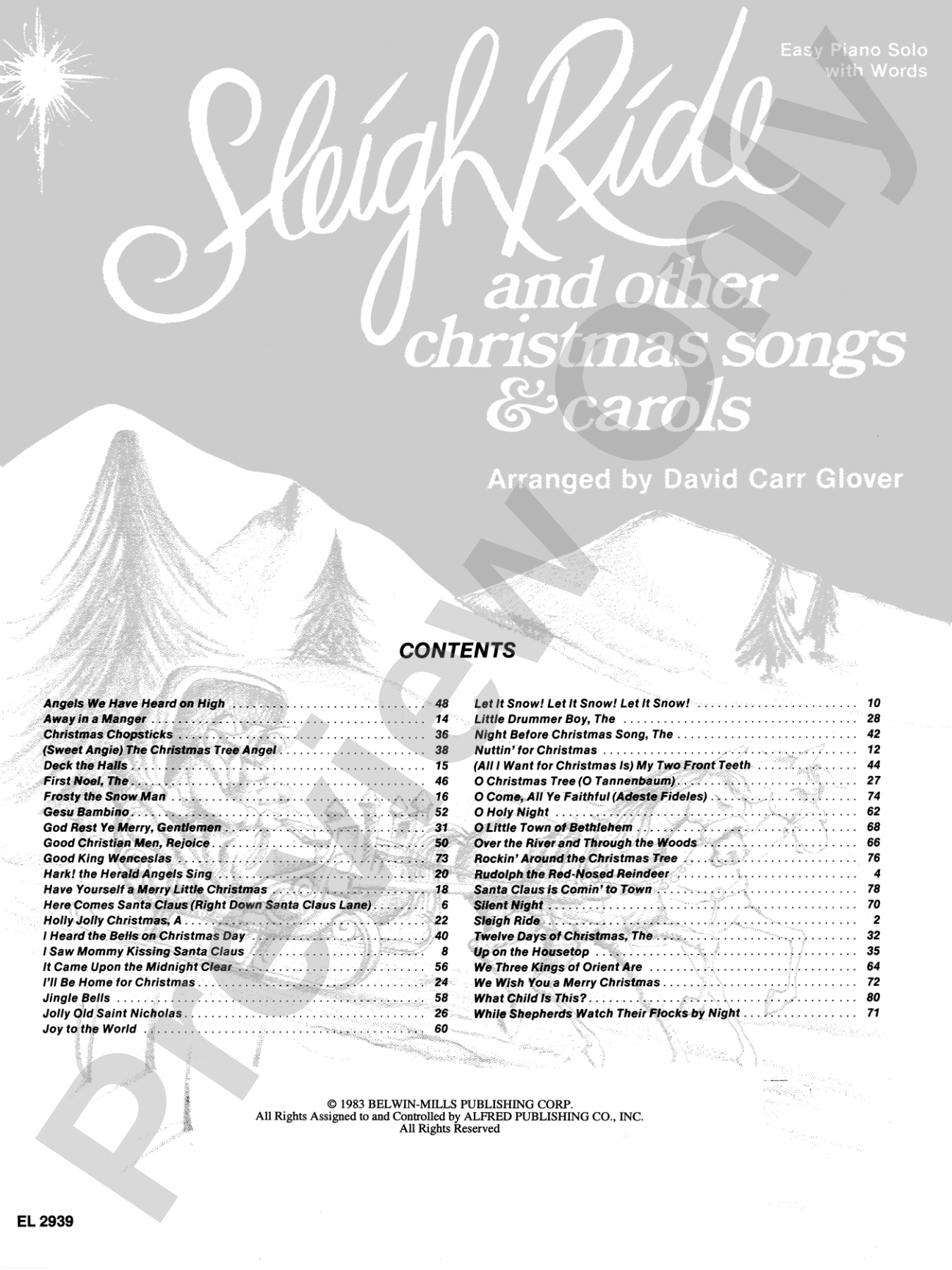 Sleigh Ride and Other Christmas Songs & Carols: Piano