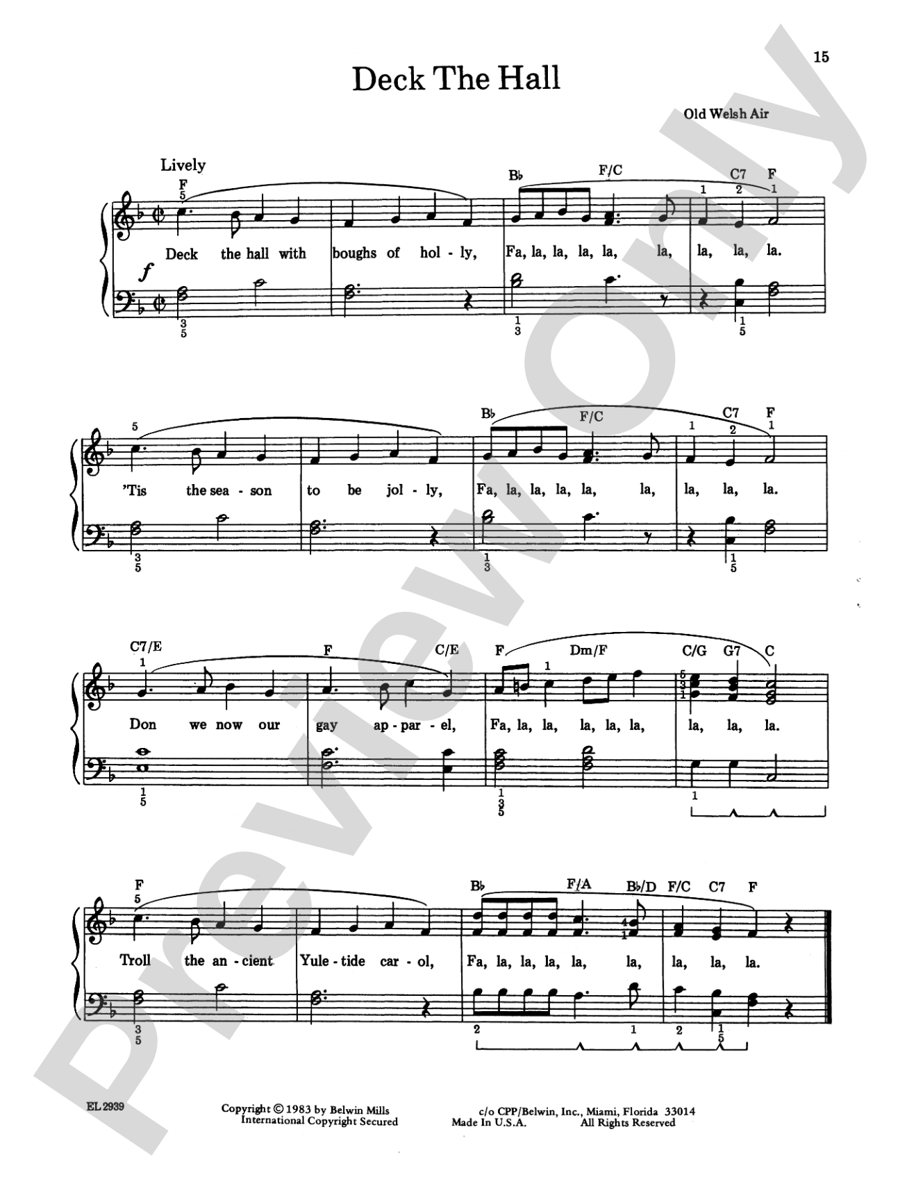 Sleigh Ride and Other Christmas Songs & Carols: Piano