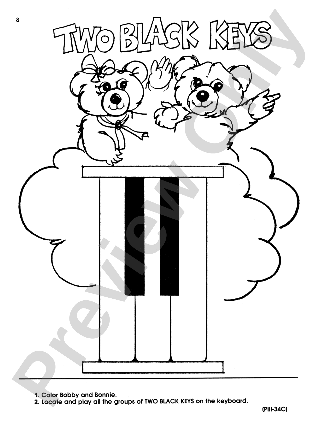 My First Music Book: To Color, Play & Learn: Piano