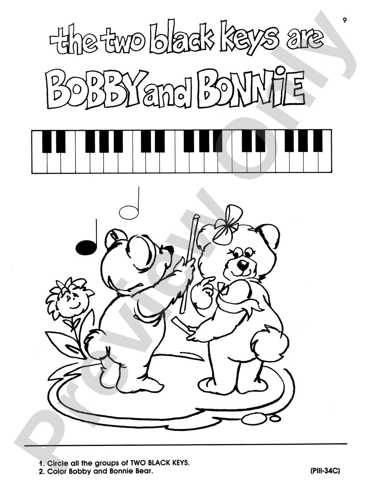 My First Music Book: To Color, Play & Learn: Piano