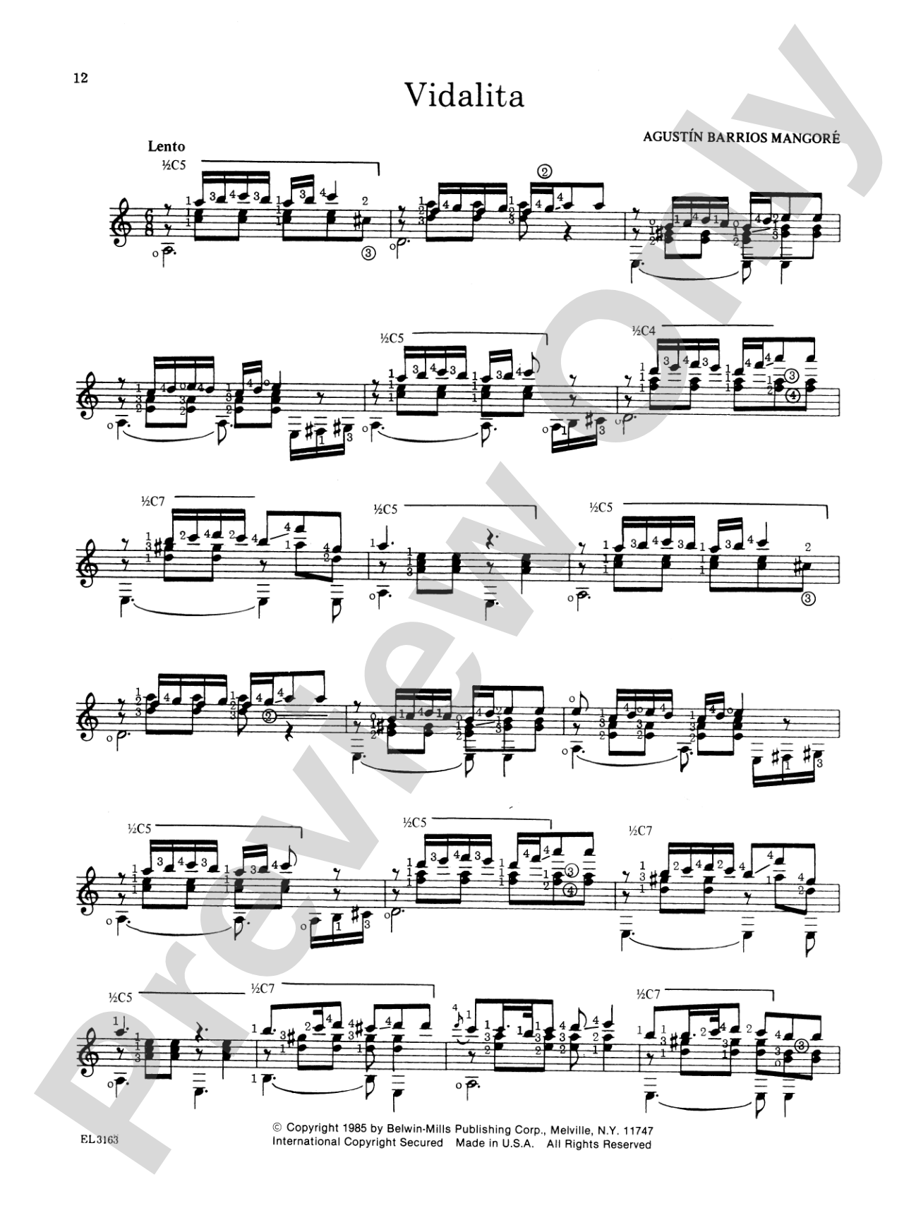Guitar Works of Agustín Barrios Mangoré, Vol. IV: Solo Guitar