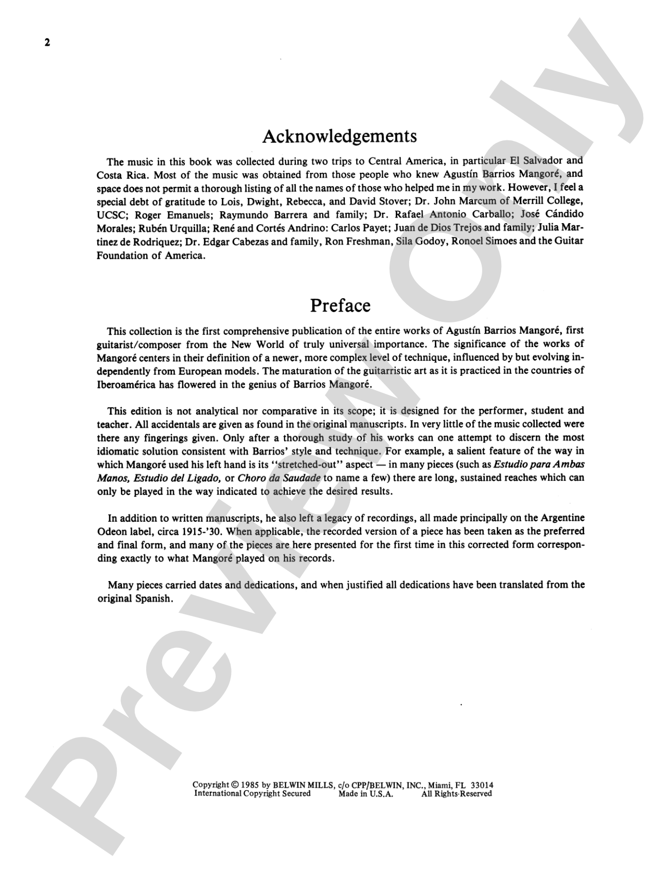 Guitar Works of Agustín Barrios Mangoré, Vol. IV: Solo Guitar