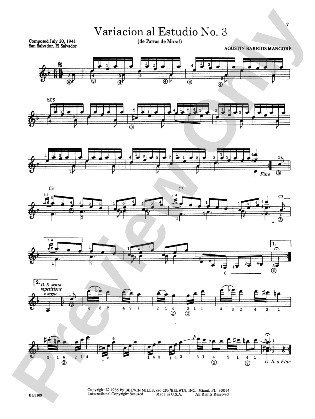 Guitar Works of Agustín Barrios Mangoré, Vol. IV: Solo Guitar