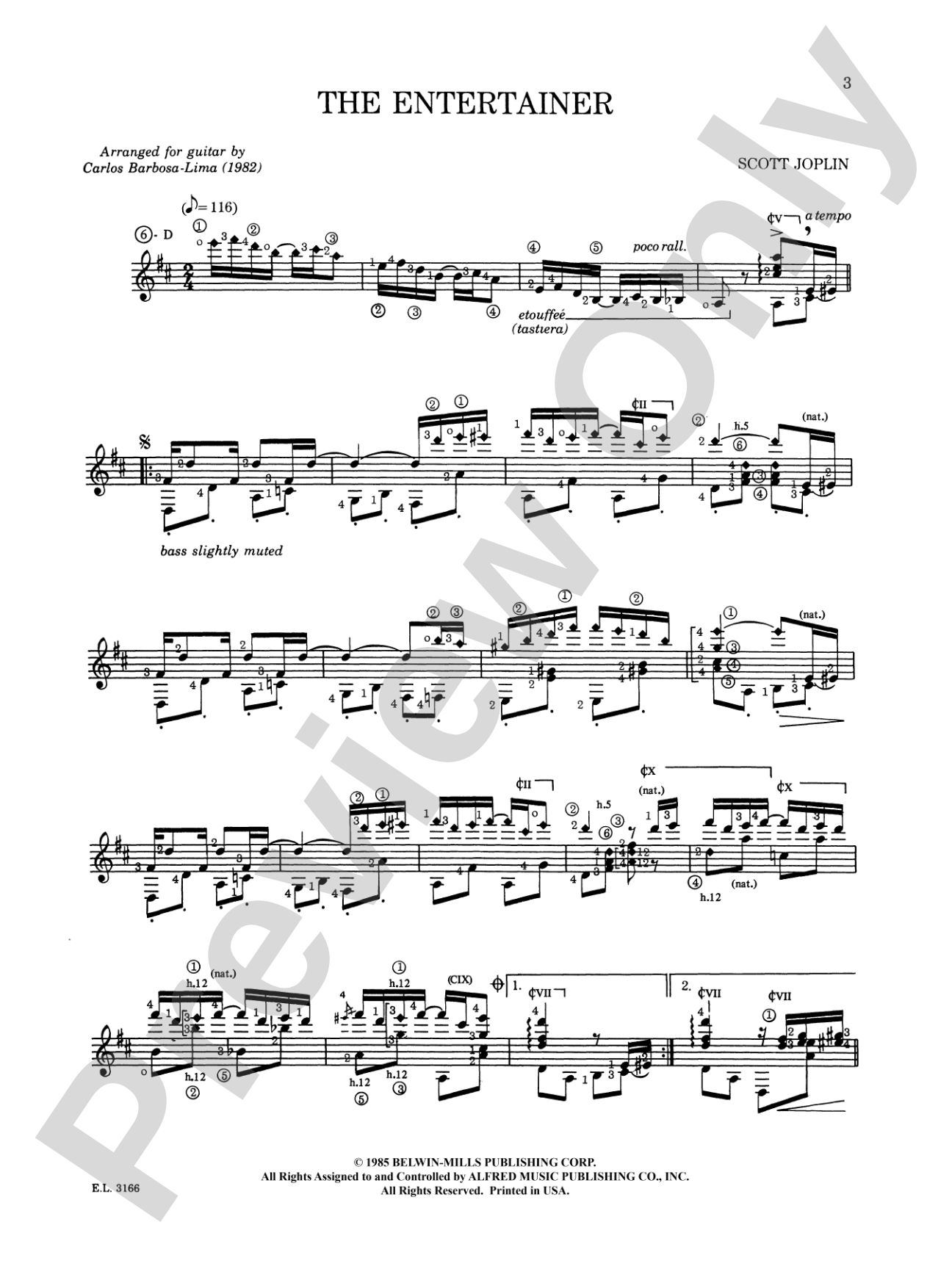 Scott Joplin for Guitar: Solo Guitar