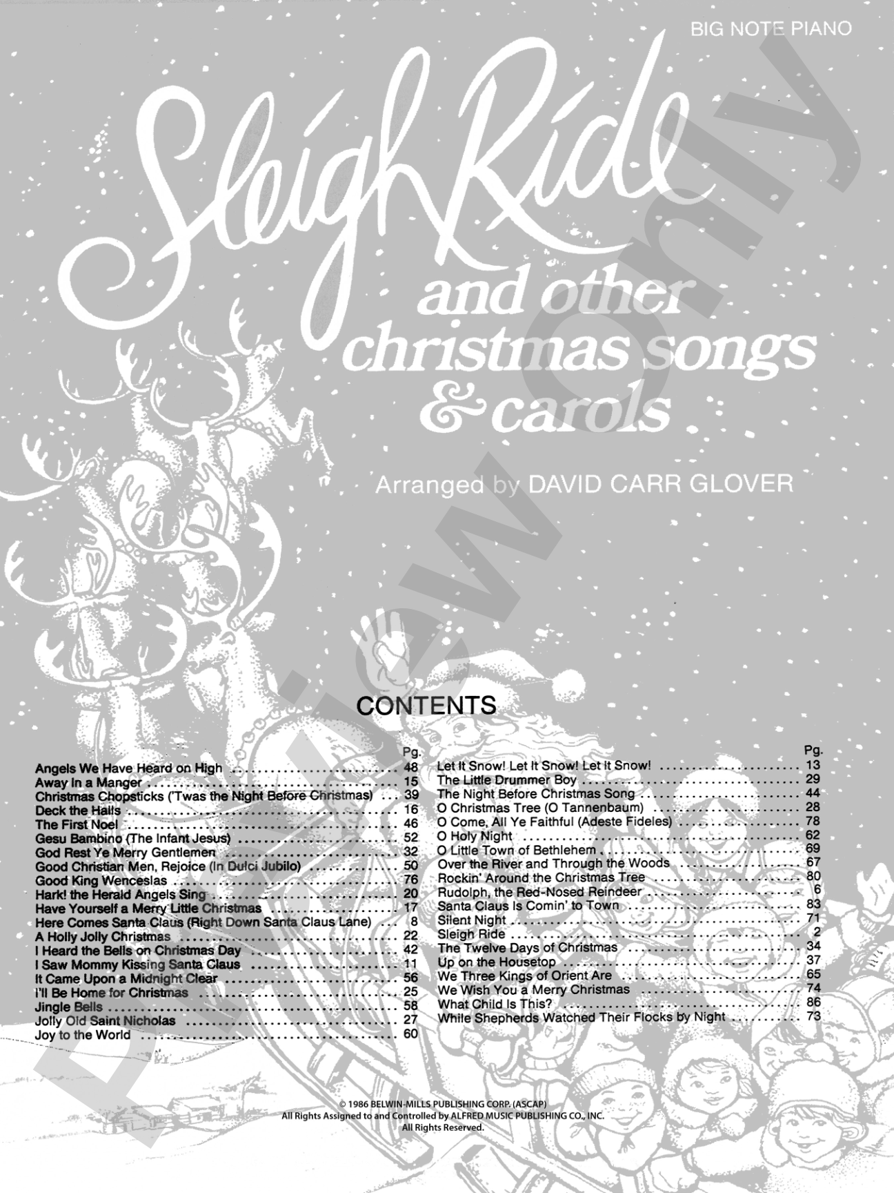 Sleigh Ride and Other Christmas Songs & Carols: Piano