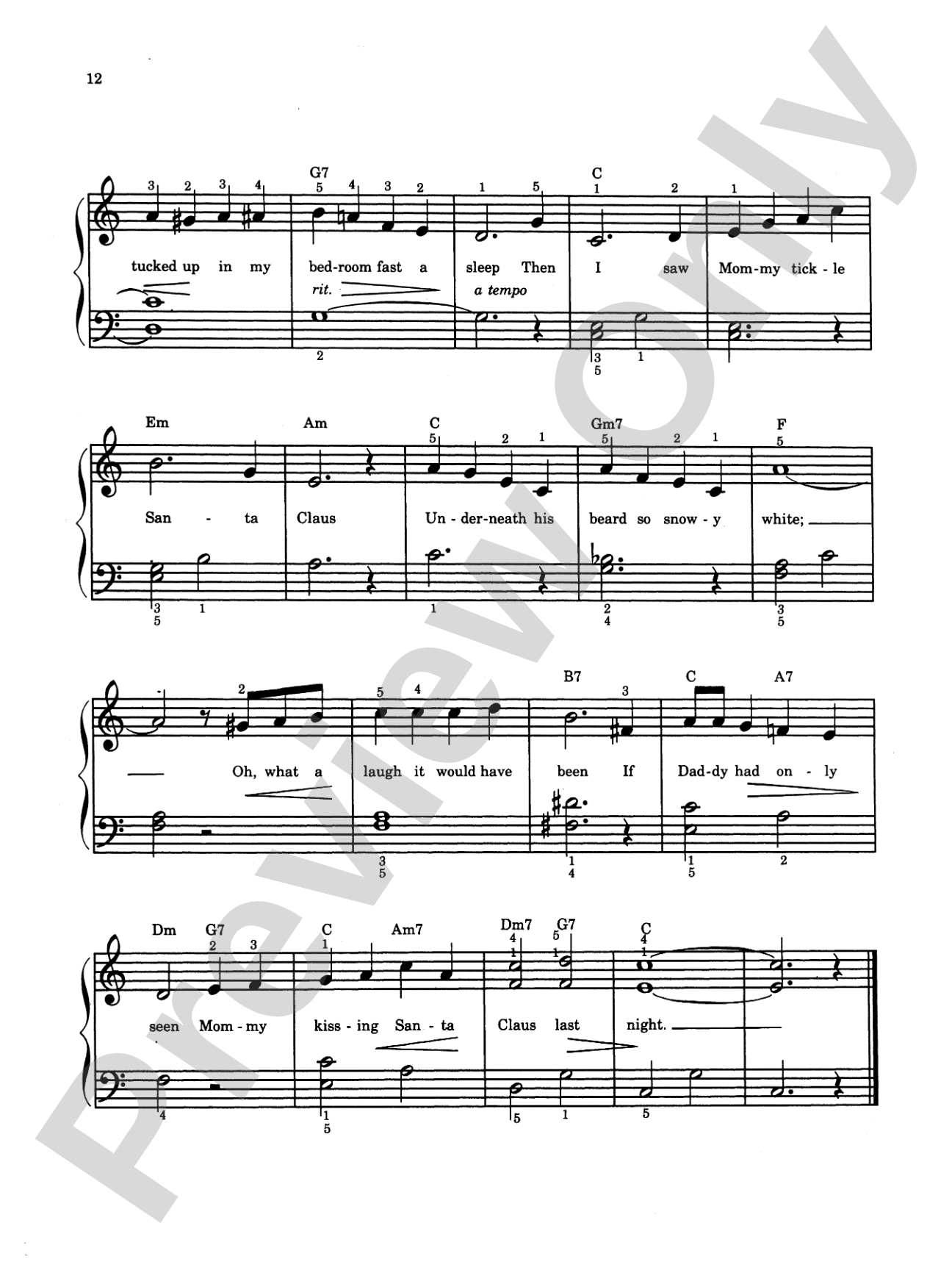 Sleigh Ride and Other Christmas Songs & Carols: Piano