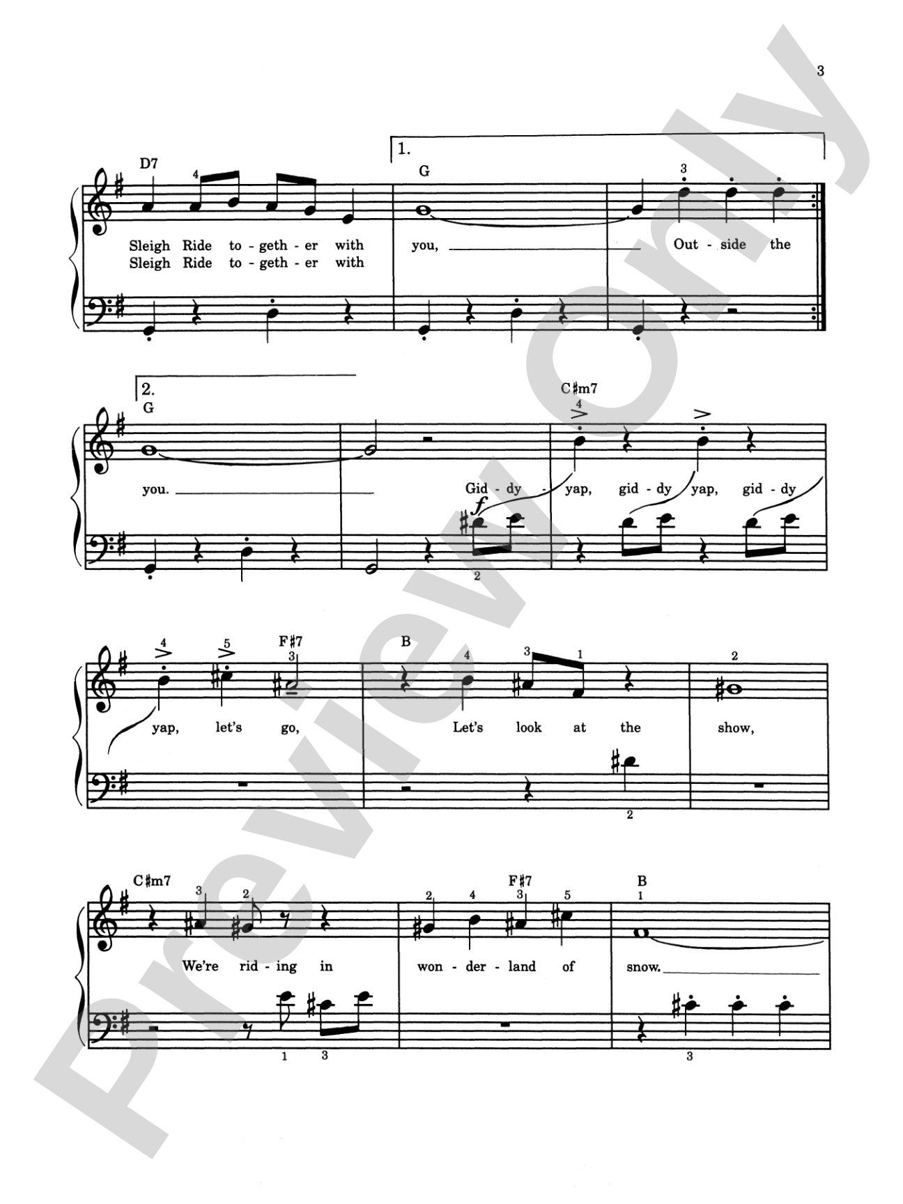 Sleigh Ride and Other Christmas Songs & Carols: Piano