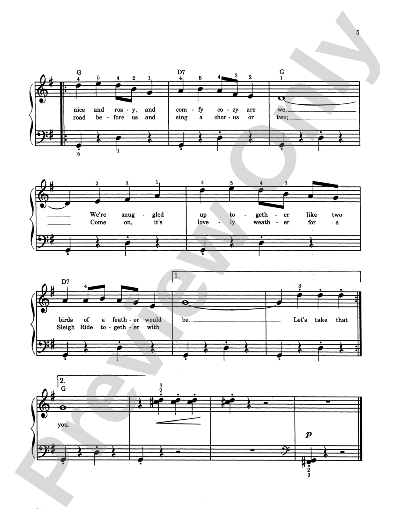 Sleigh Ride and Other Christmas Songs & Carols: Piano