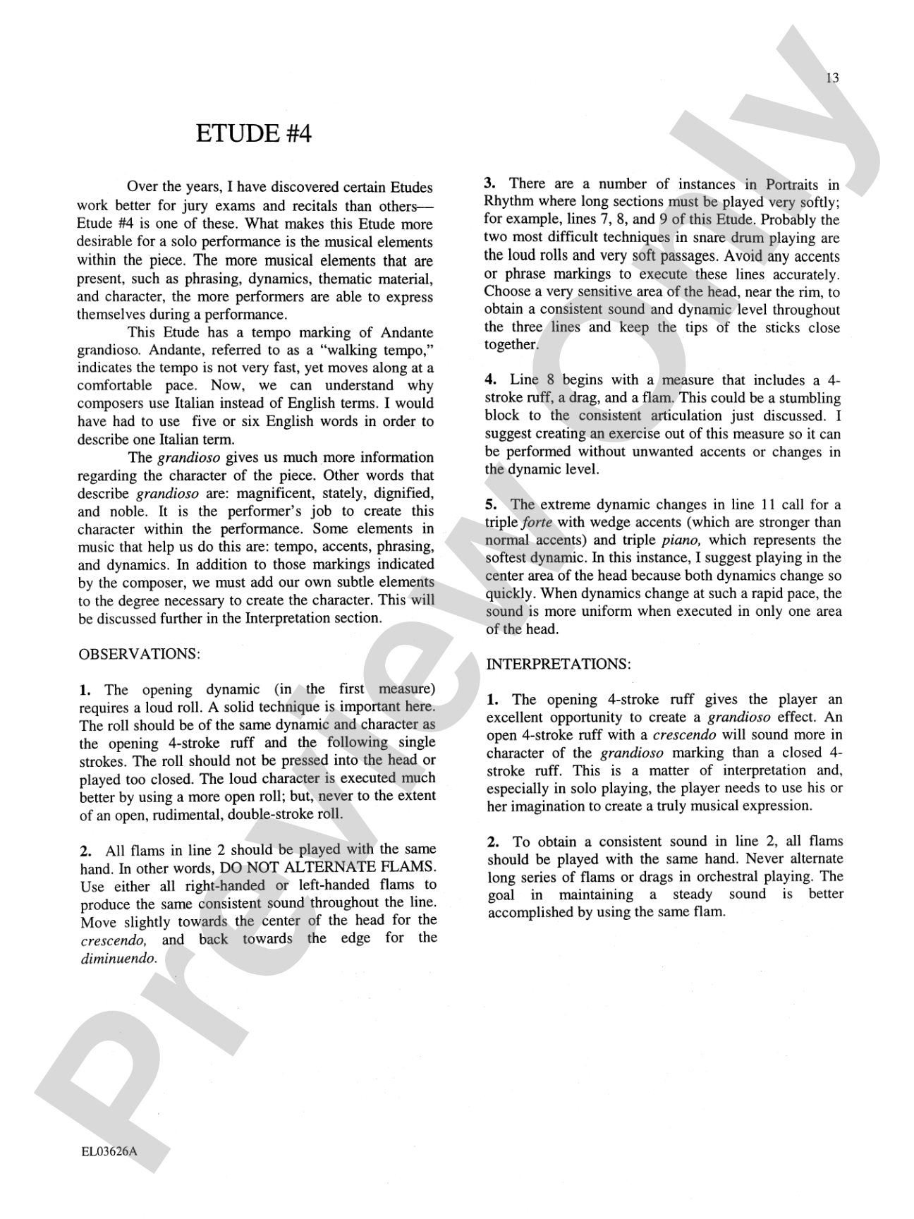 Portraits in Rhythm: Complete Study Guide: Observations and Interpretations of the Fifty Snare Drum Etudes from <i>Portraits in Rhythm</i>