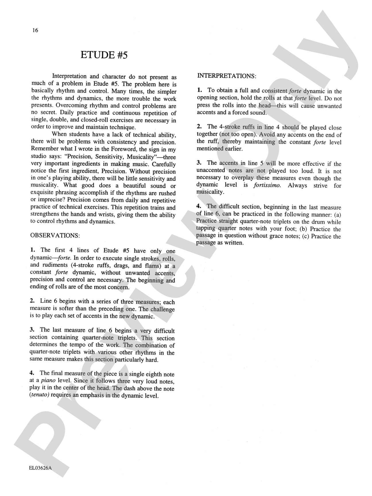Portraits in Rhythm: Complete Study Guide: Observations and Interpretations of the Fifty Snare Drum Etudes from <i>Portraits in Rhythm</i>