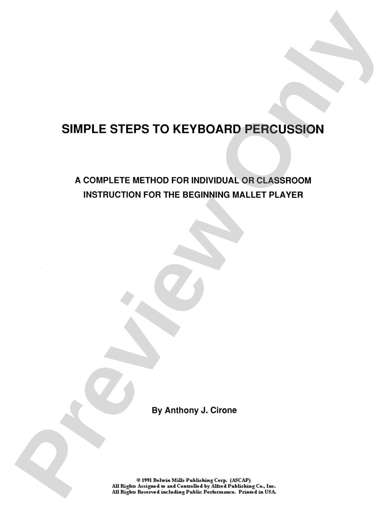 Simple Steps to Keyboard Percussion