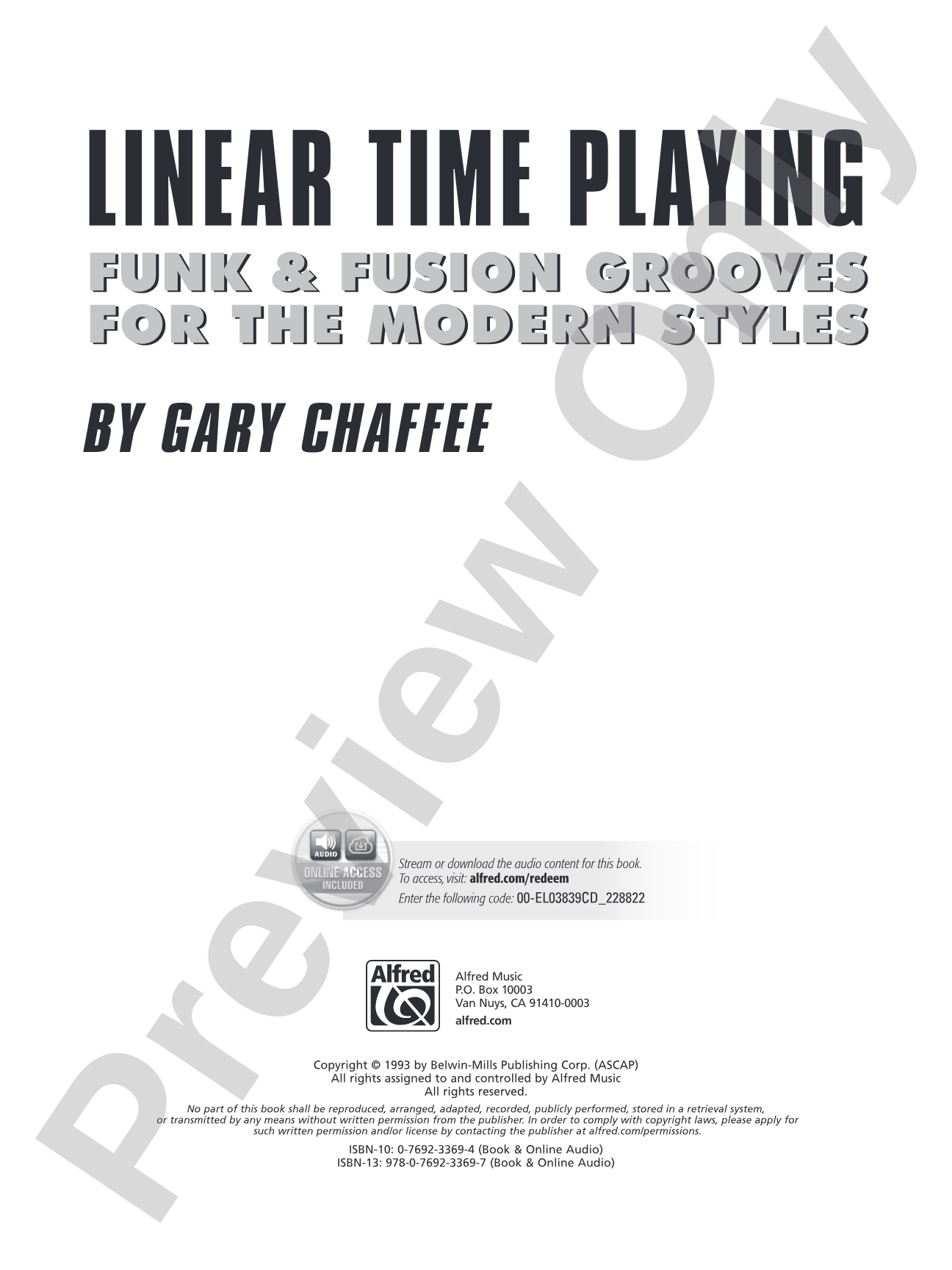 Linear Time Playing: Funk & Fusion Grooves for the Modern Styles