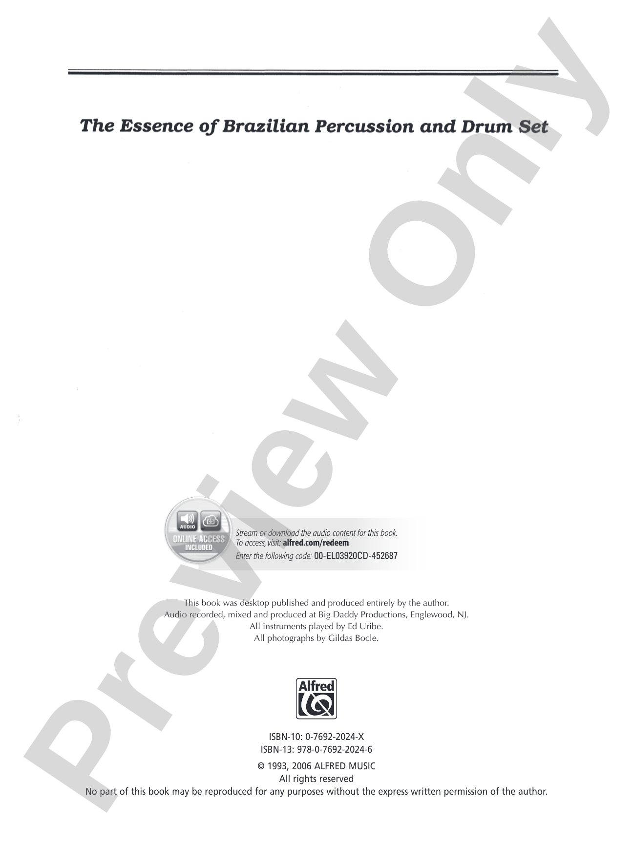 The Essence of Brazilian Percussion & Drum Set