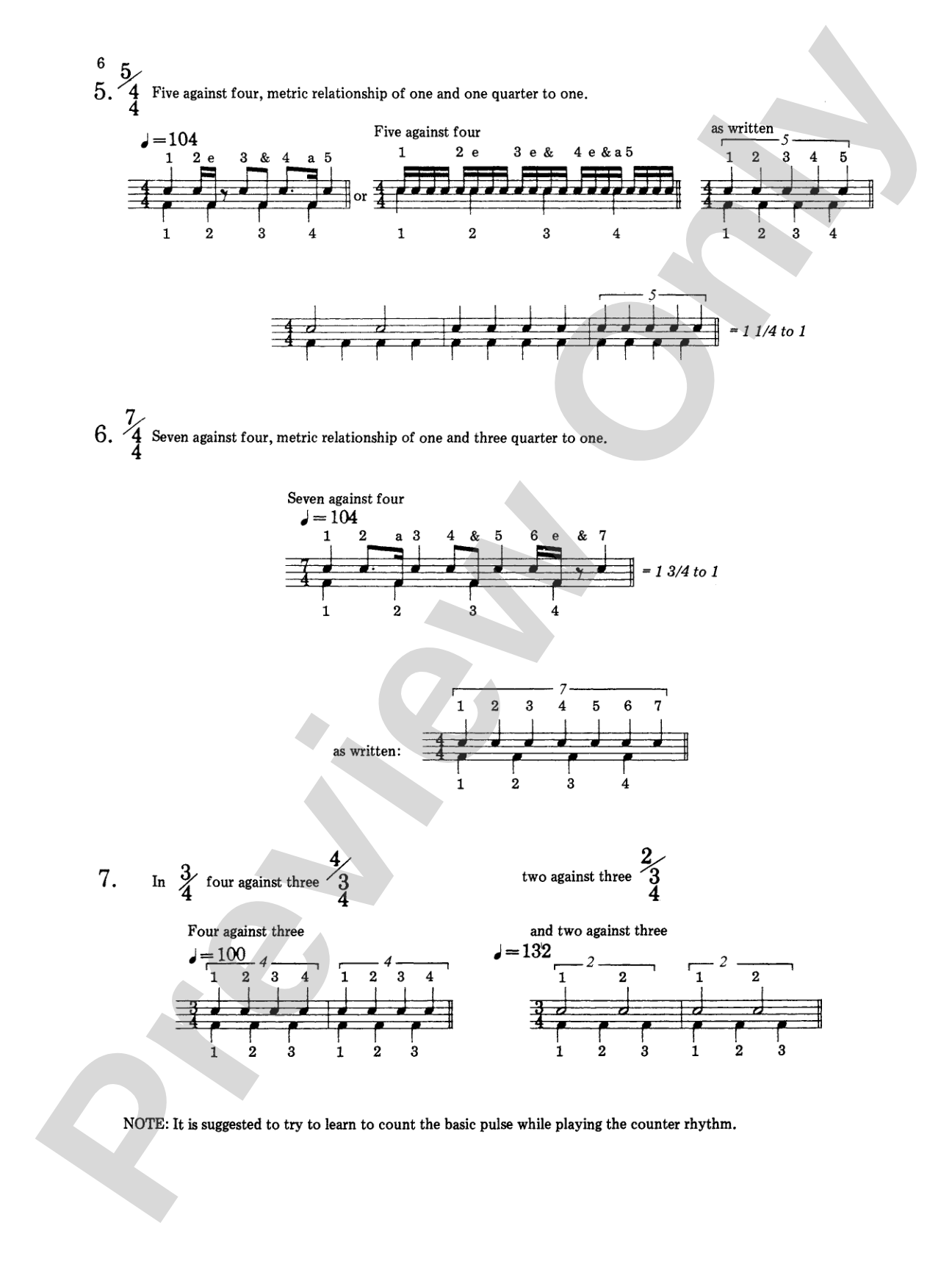 Polyrhythms for the Drumset