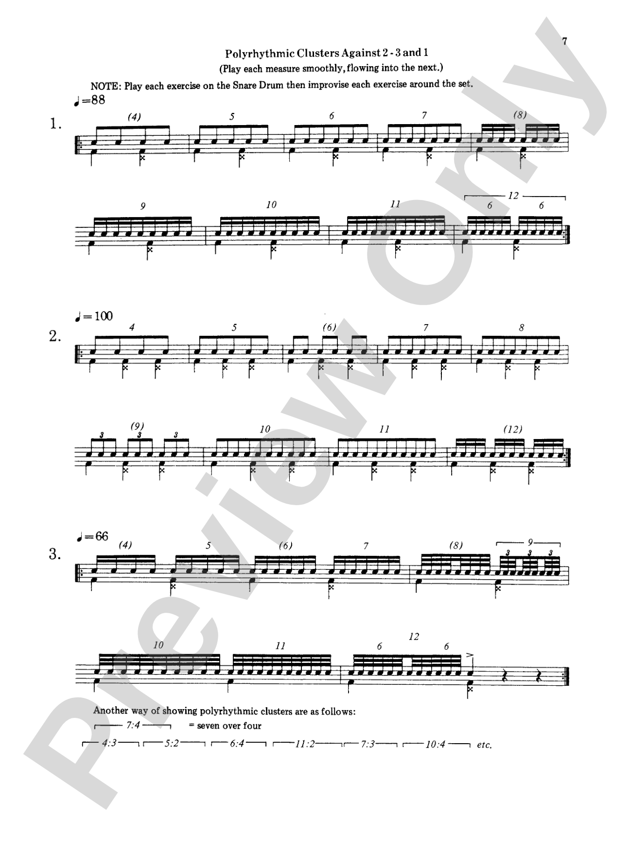 Polyrhythms for the Drumset