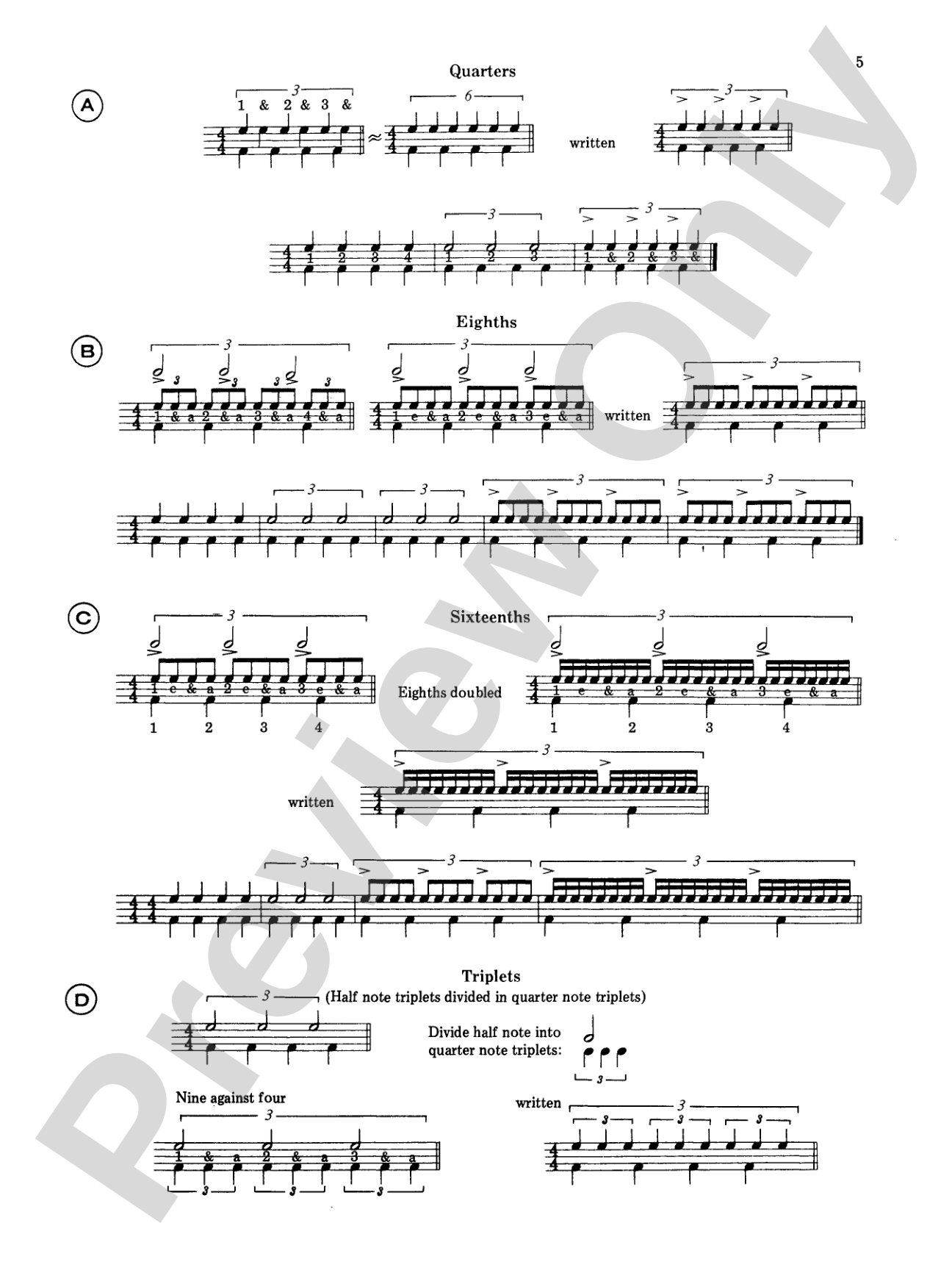 Polyrhythms for the Drumset