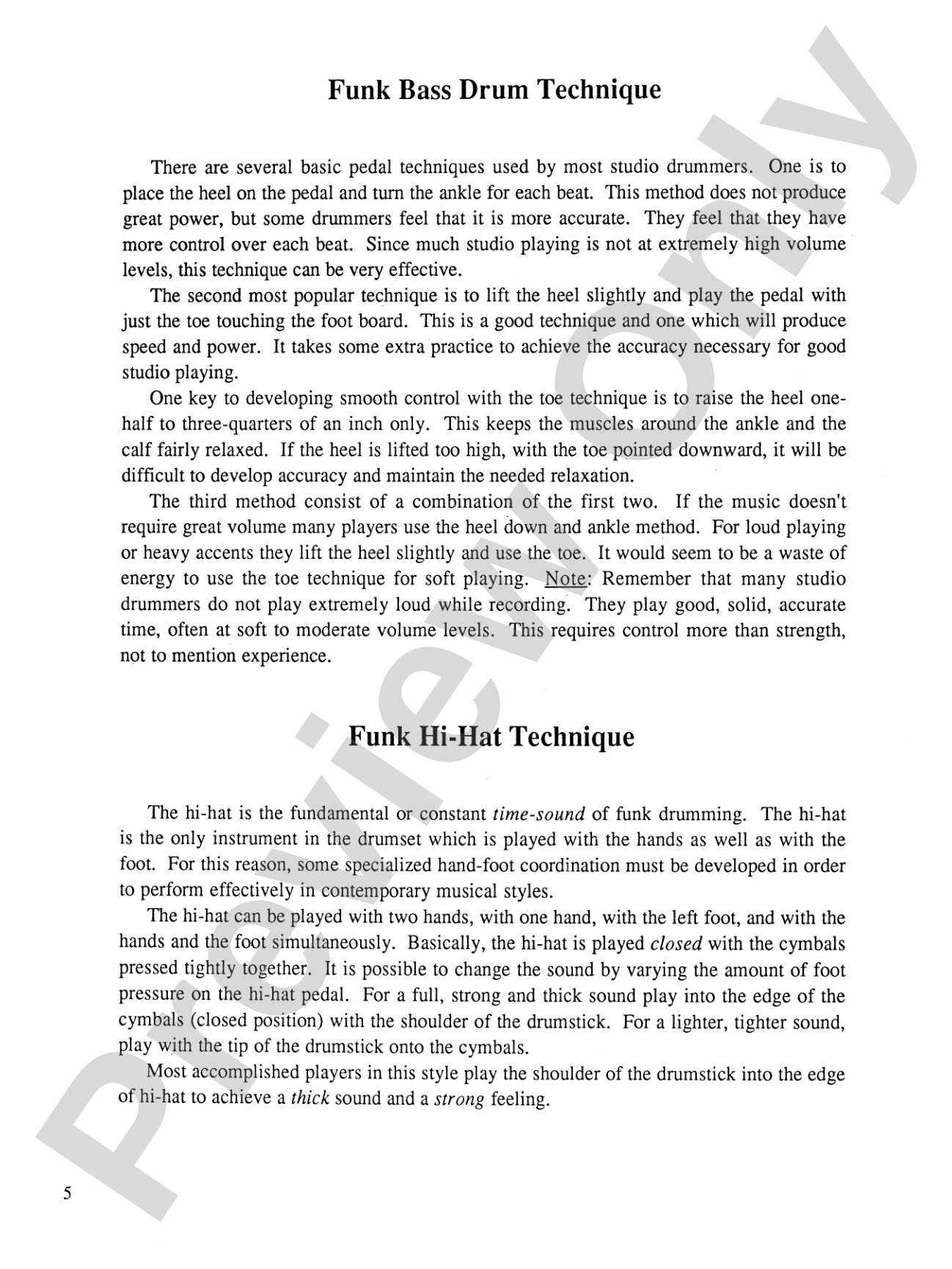 Studio Funk Drumming: A Professional Workbook