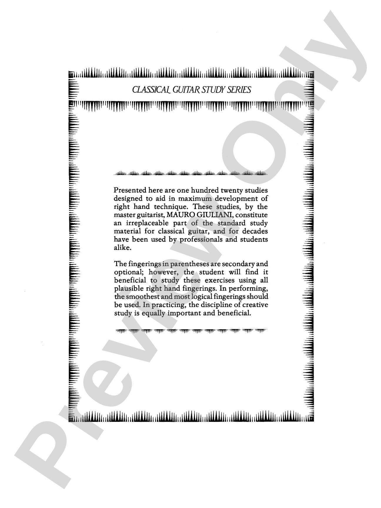 120 Studies for Right Hand Development: Solo Guitar