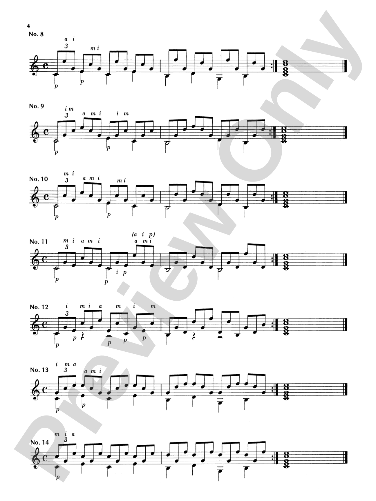 120 Studies for Right Hand Development: Solo Guitar