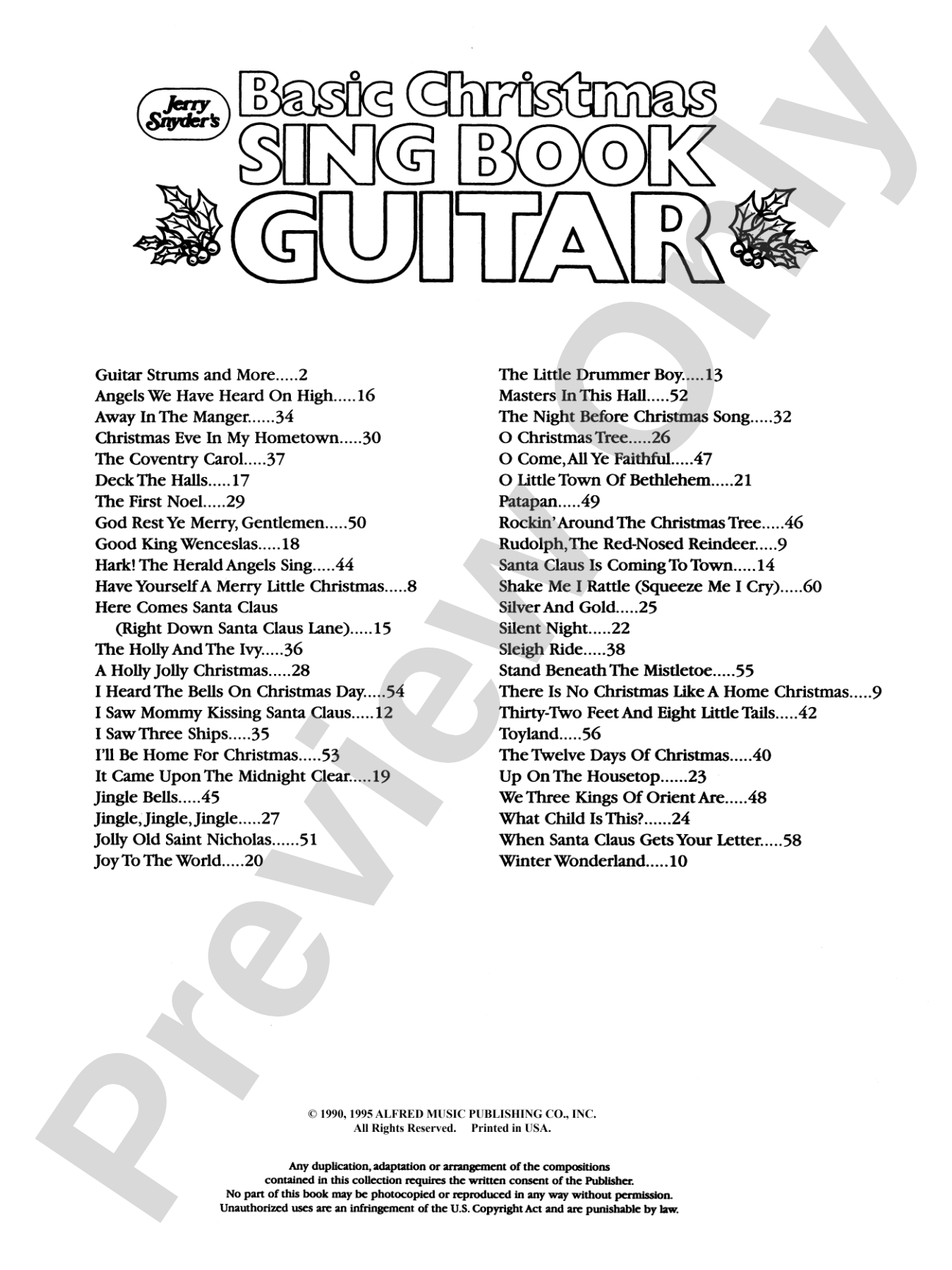 Basic Christmas Sing Book Guitar: Solo Guitar