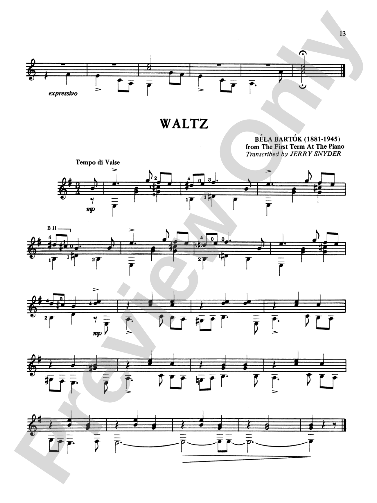 The Classical Guitar Library, Volume II: Solo Guitar