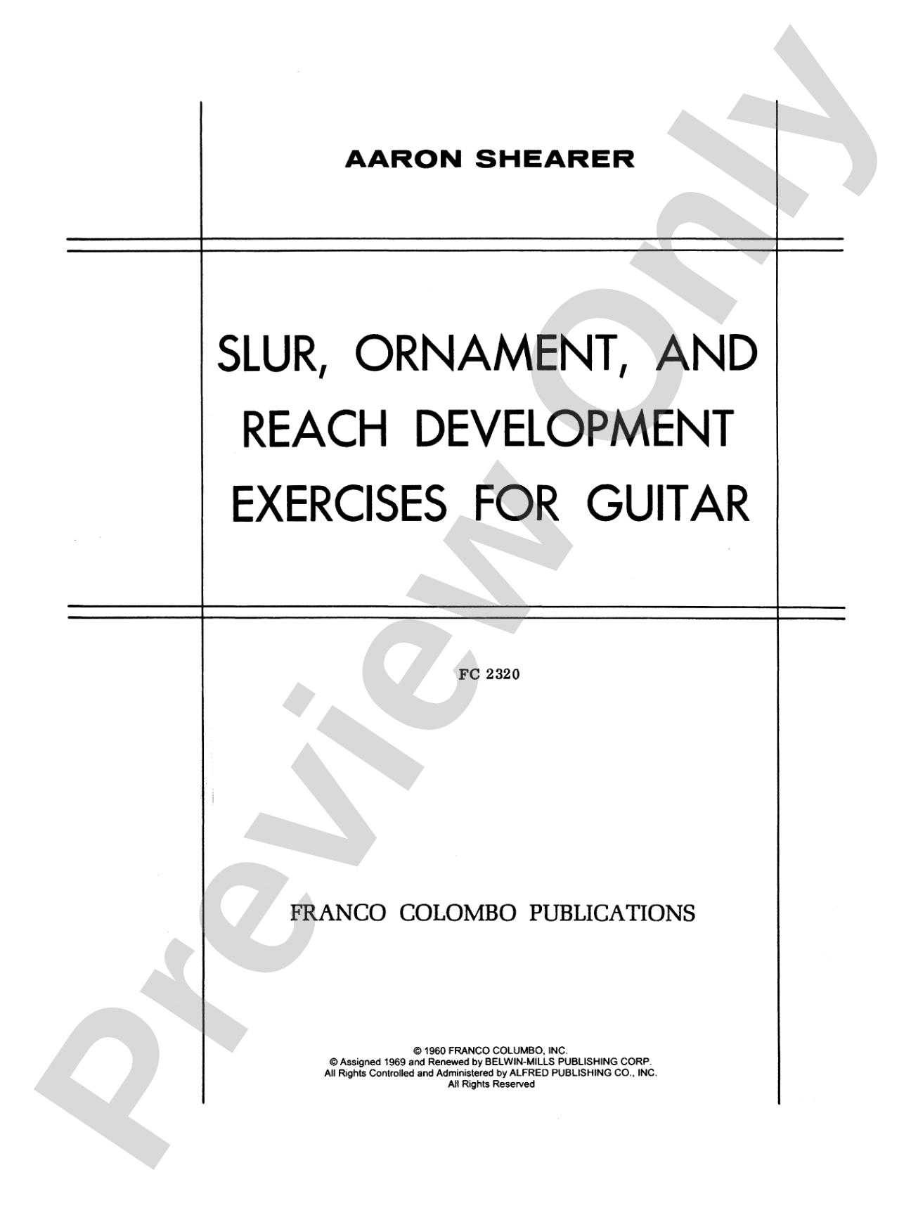 Classic Guitar Technique: Supplement 1: Slur, Ornament, and Reach Development Exercises: Solo Guitar
